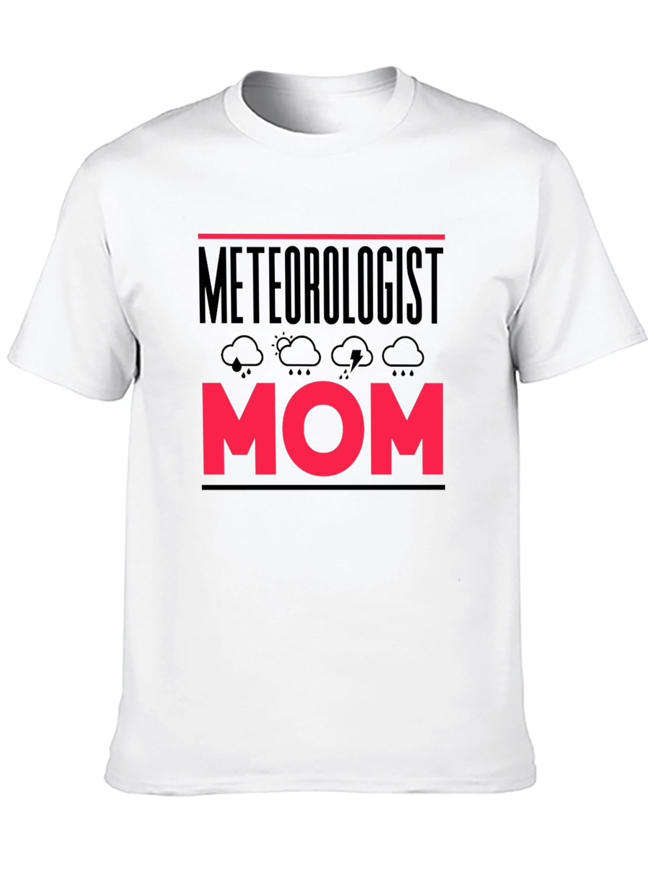 Black Meteorologist Mom Graphic Tee - Weather Loving Mother T-Shirt view 10