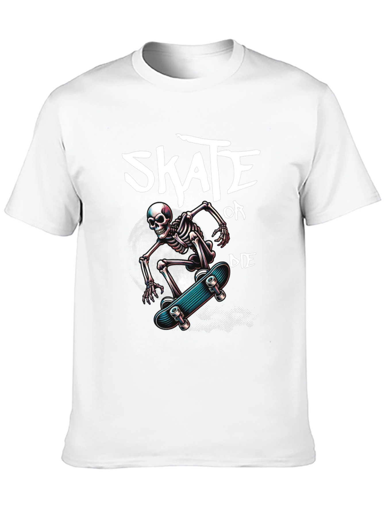 Black Skate or Die Skeleton Graphic Tee view 10