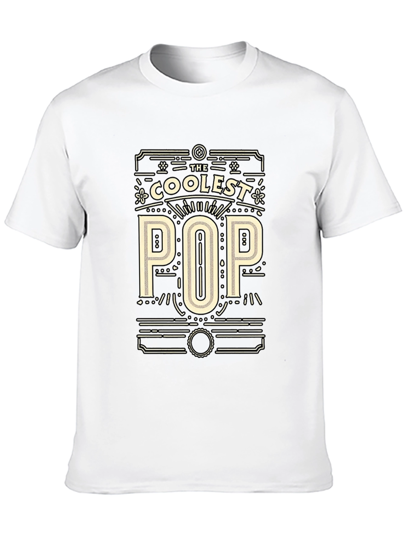 Black The Coolest Pop Graphic Print Crew Neck T-Shirt view 10