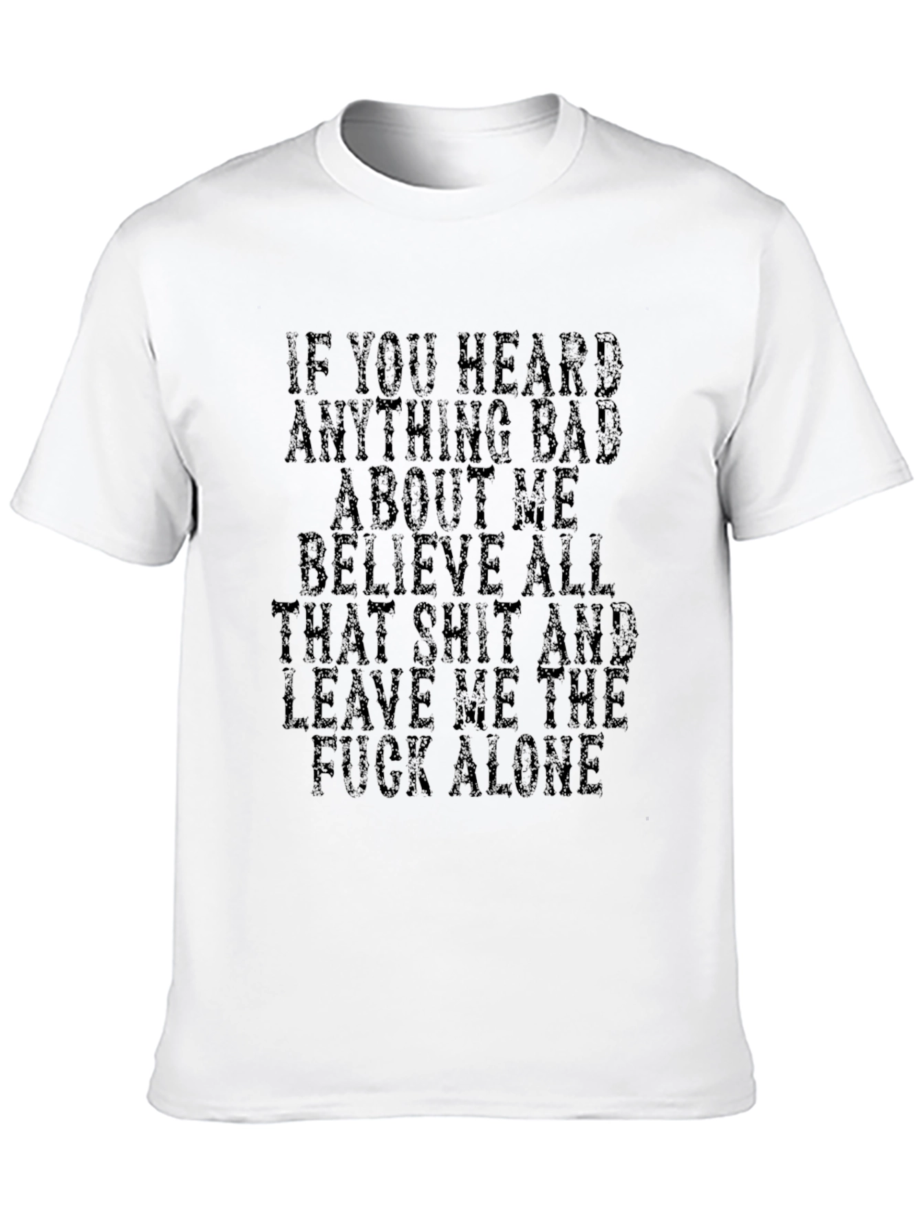 Black Sarcastic Graphic Tee - Leave Me Alone view 10