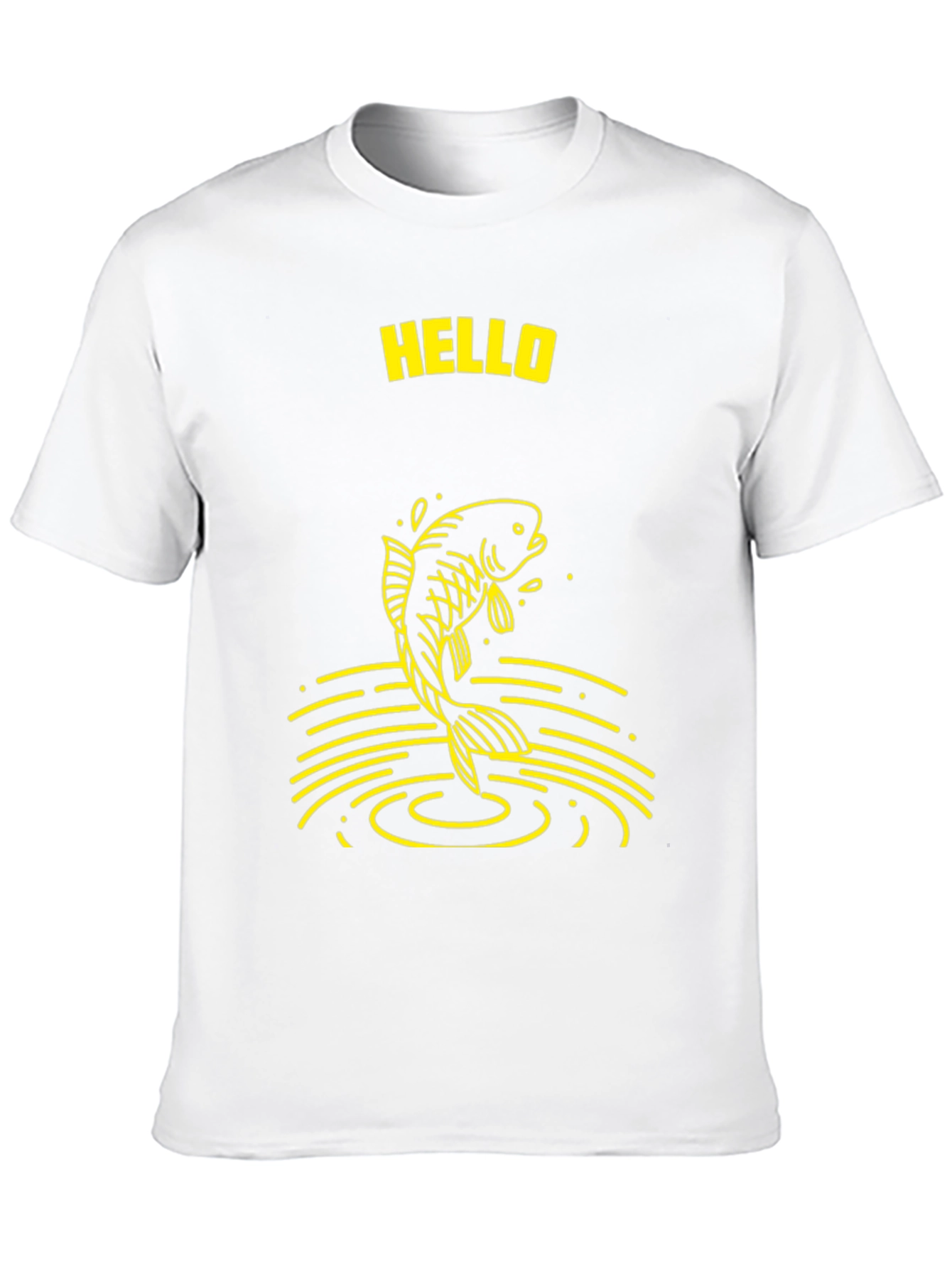 Black Hello Fish Graphic T-Shirt view 10