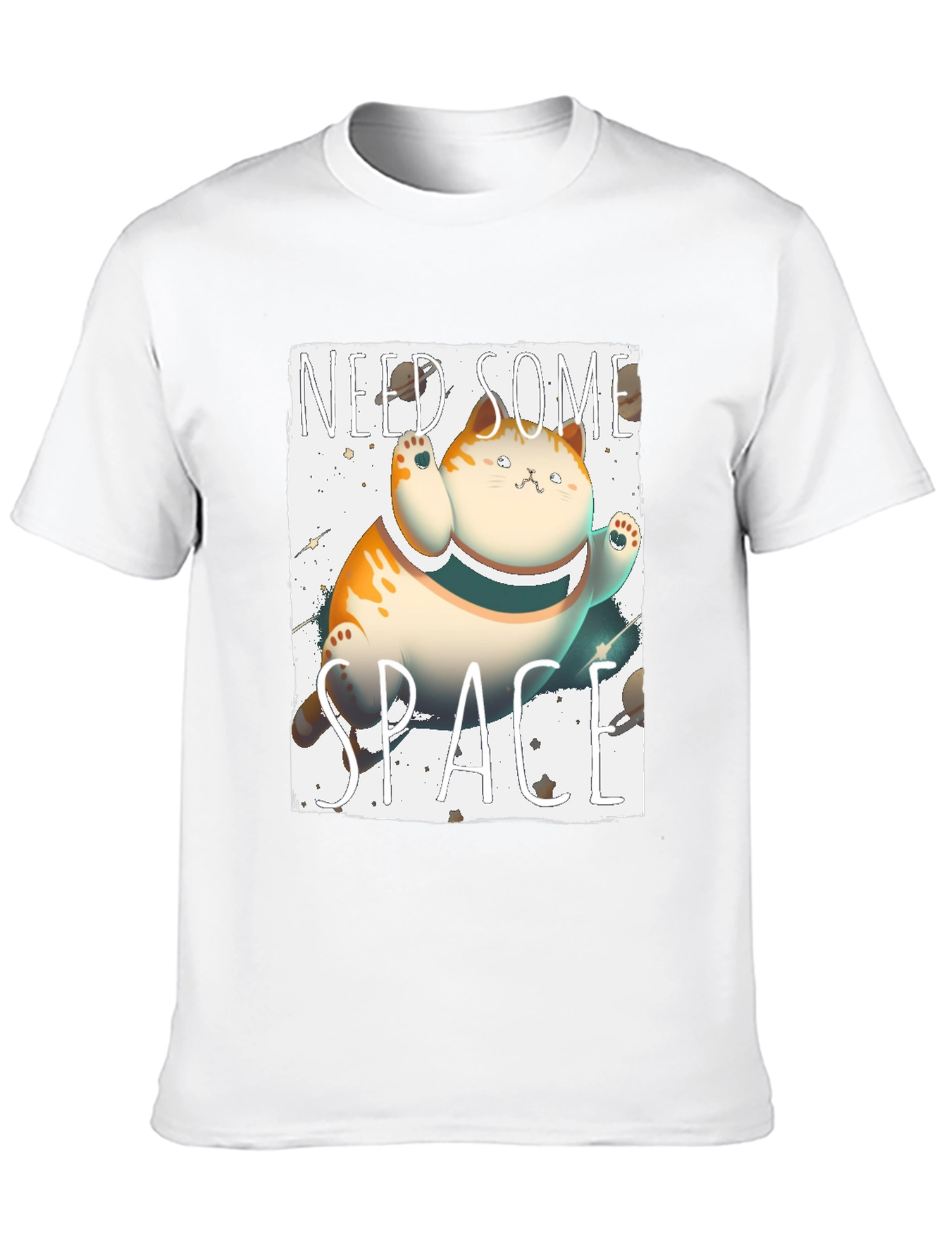 Black Need Some Space Cat Graphic Tee - Unisex view 10