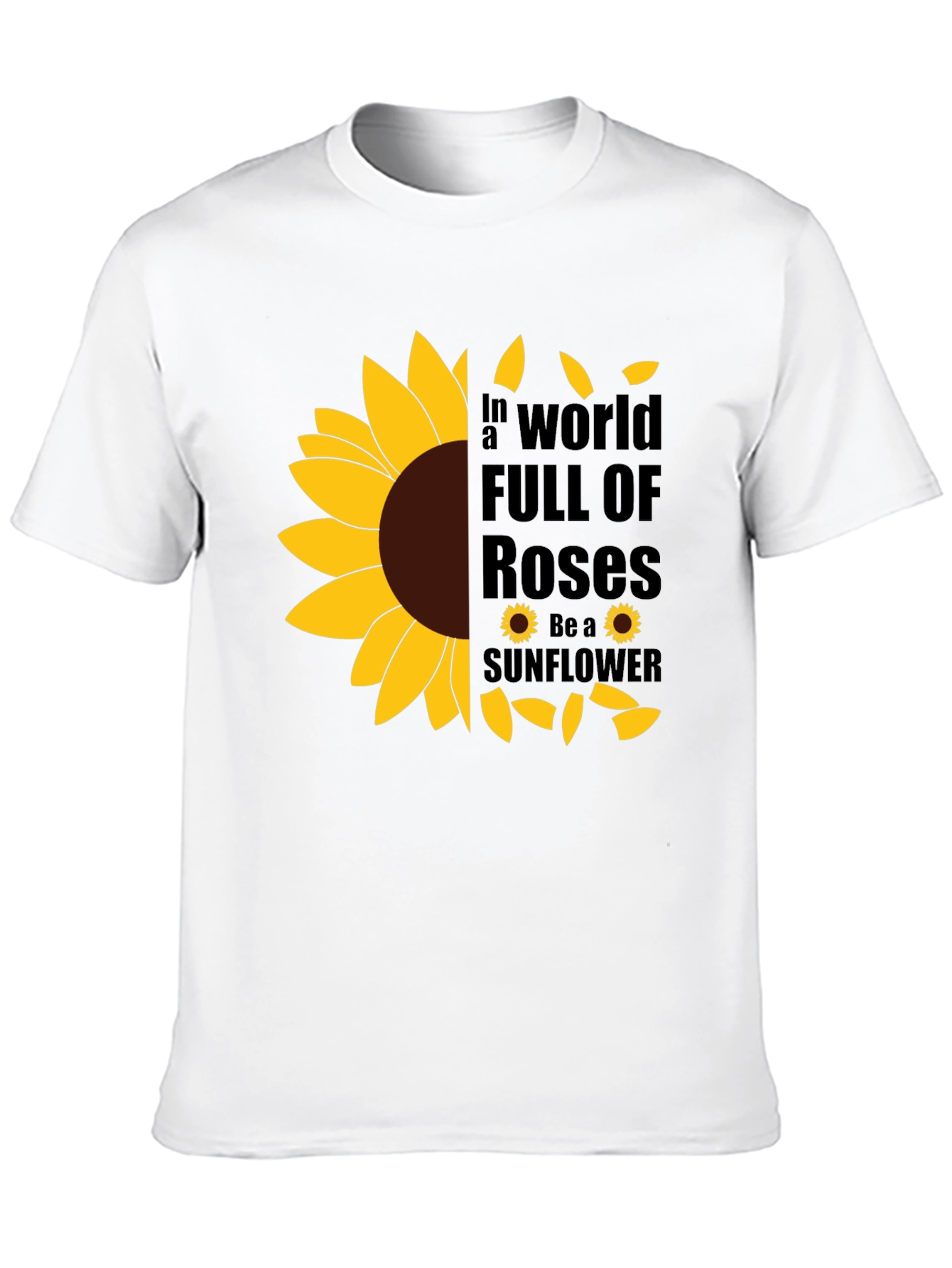 Black Sunflower Graphic T-Shirt - Be a Sunflower view 10