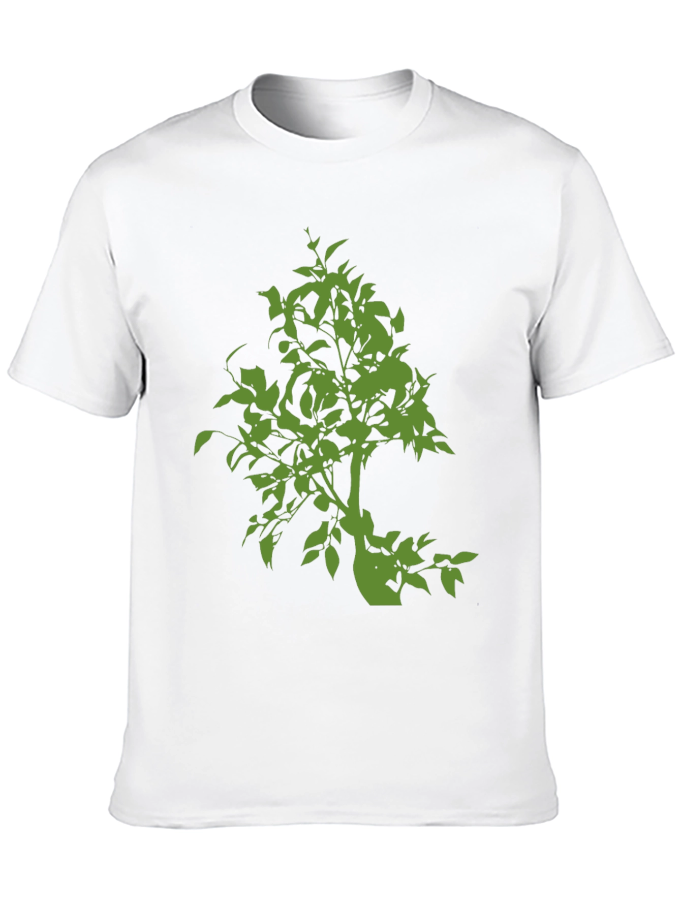 Black Green Tree Graphic Black T-Shirt view 10