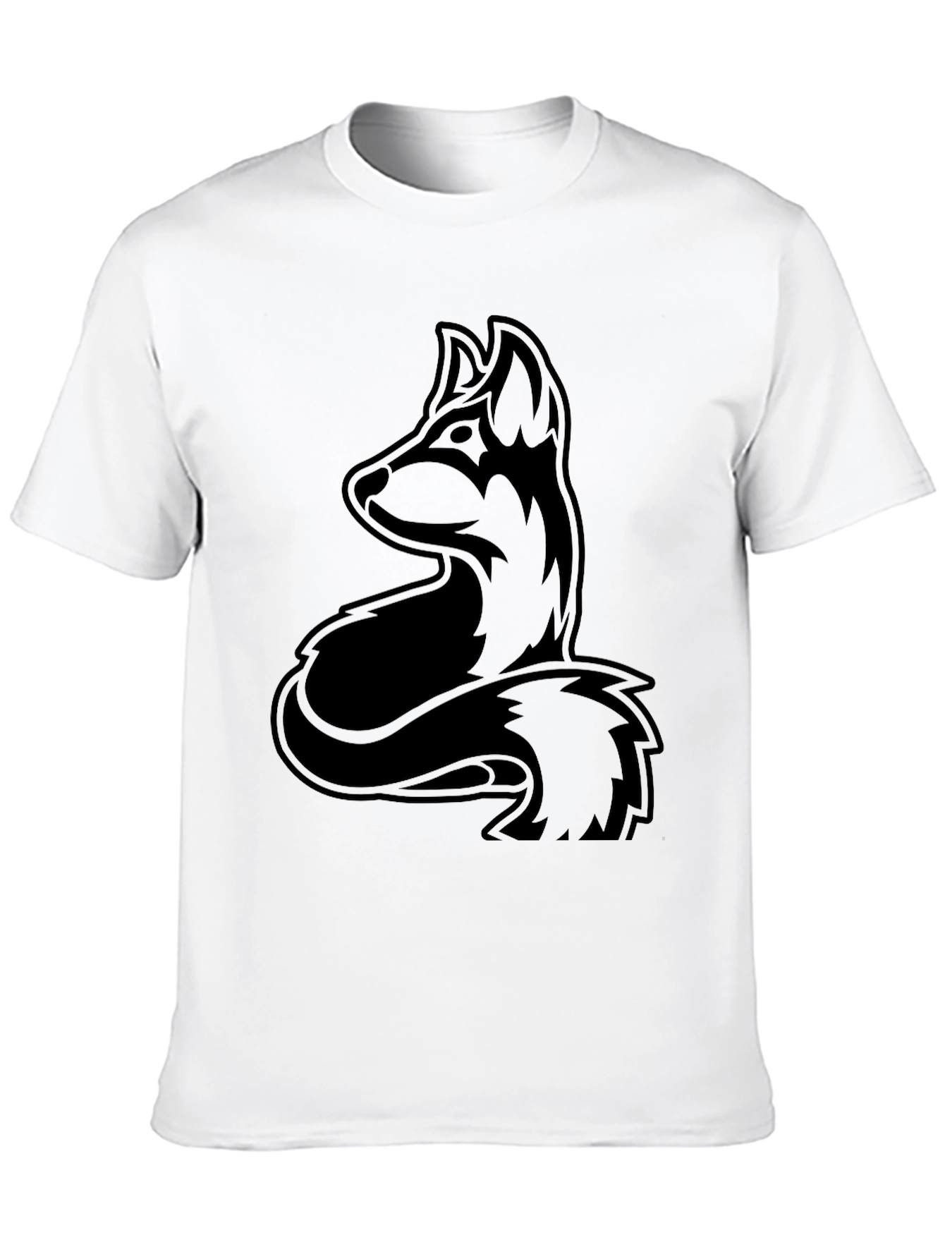 Black Black Fox Graphic T-Shirt - Men's Short Sleeve Crew Neck Tee view 10