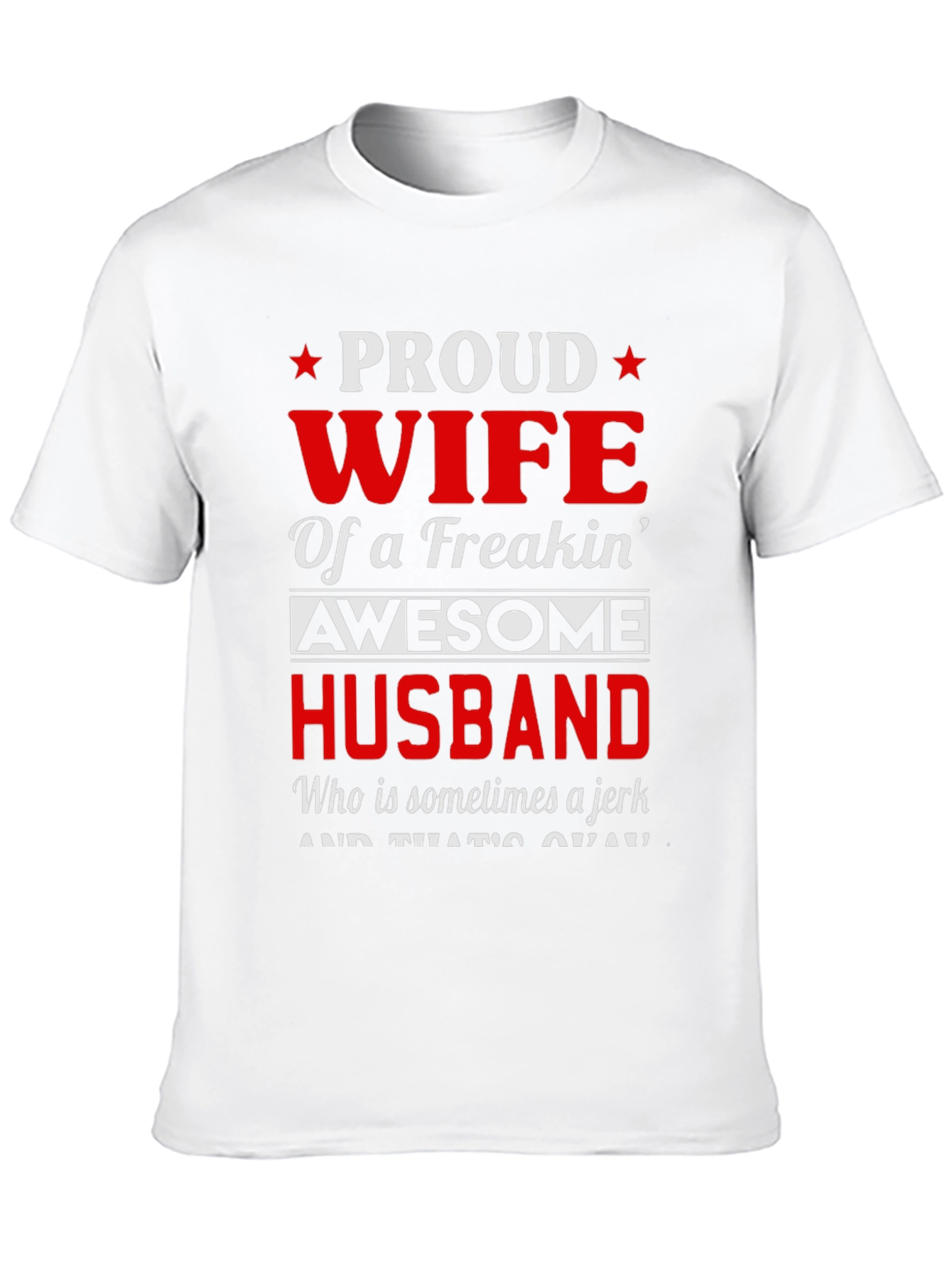 Black Proud Wife of Awesome Husband T-Shirt view 10