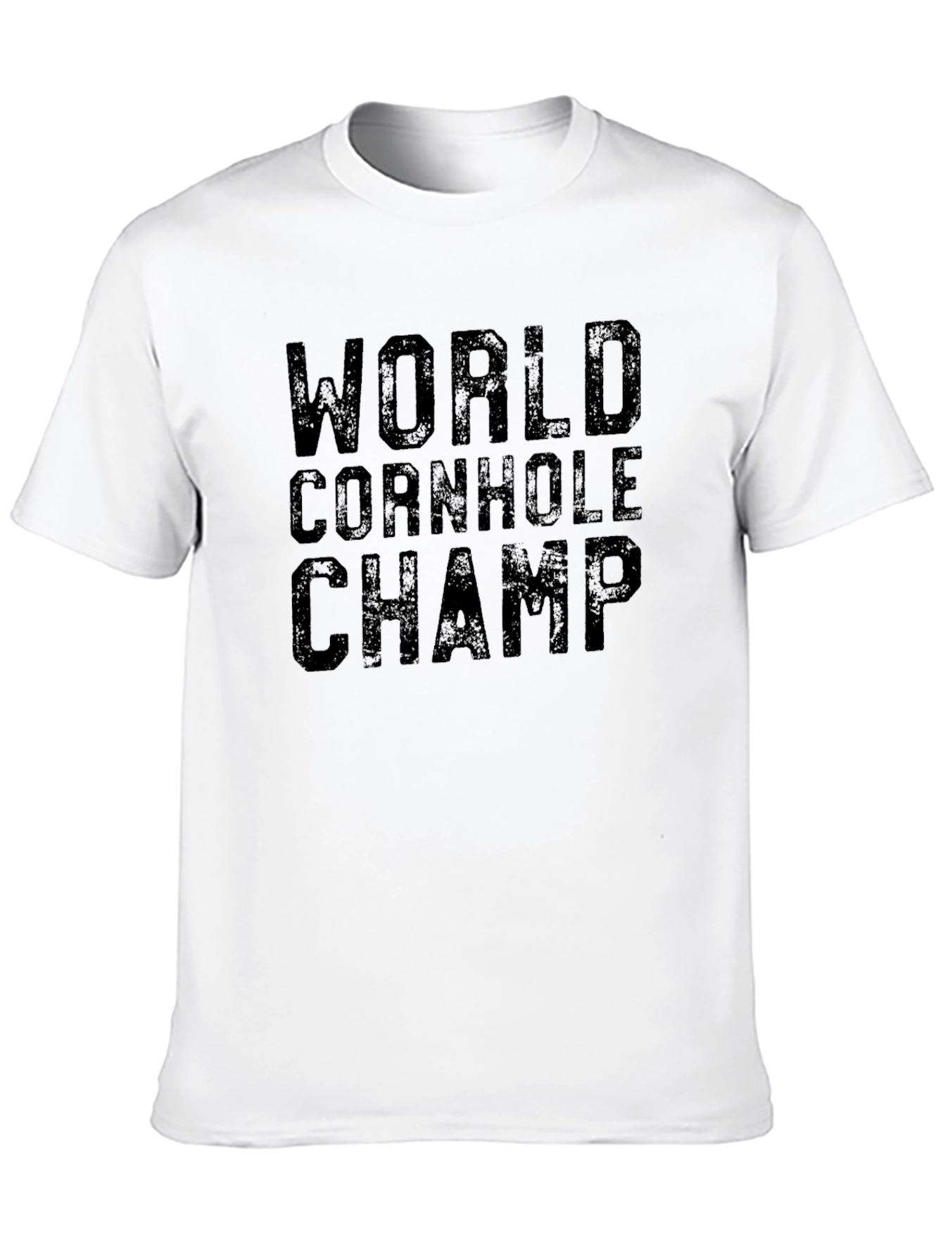 Black World Cornhole Champ Black T-Shirt view 10