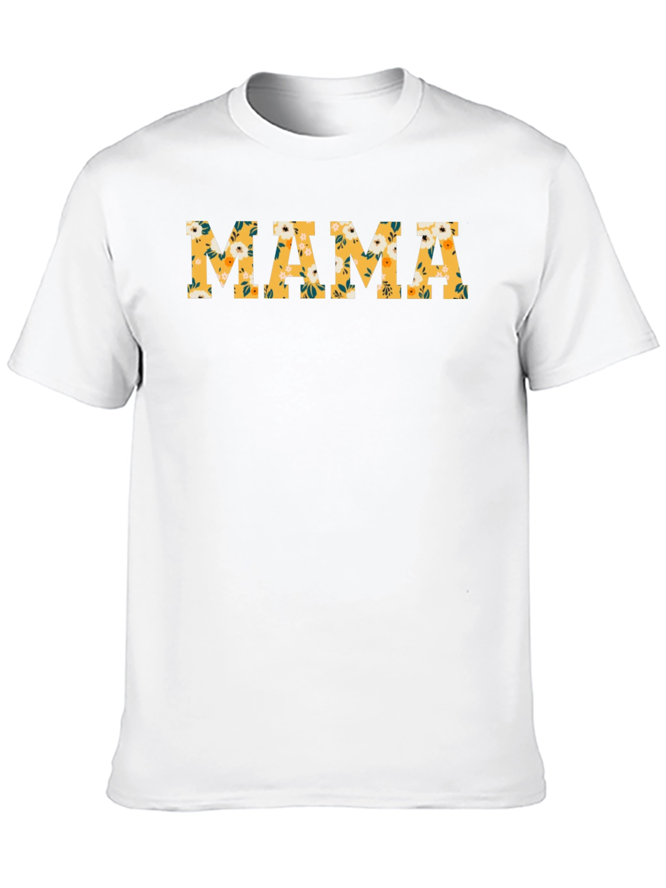 Floral Mama Graphic T-Shirt - Black Cotton Tee - 10