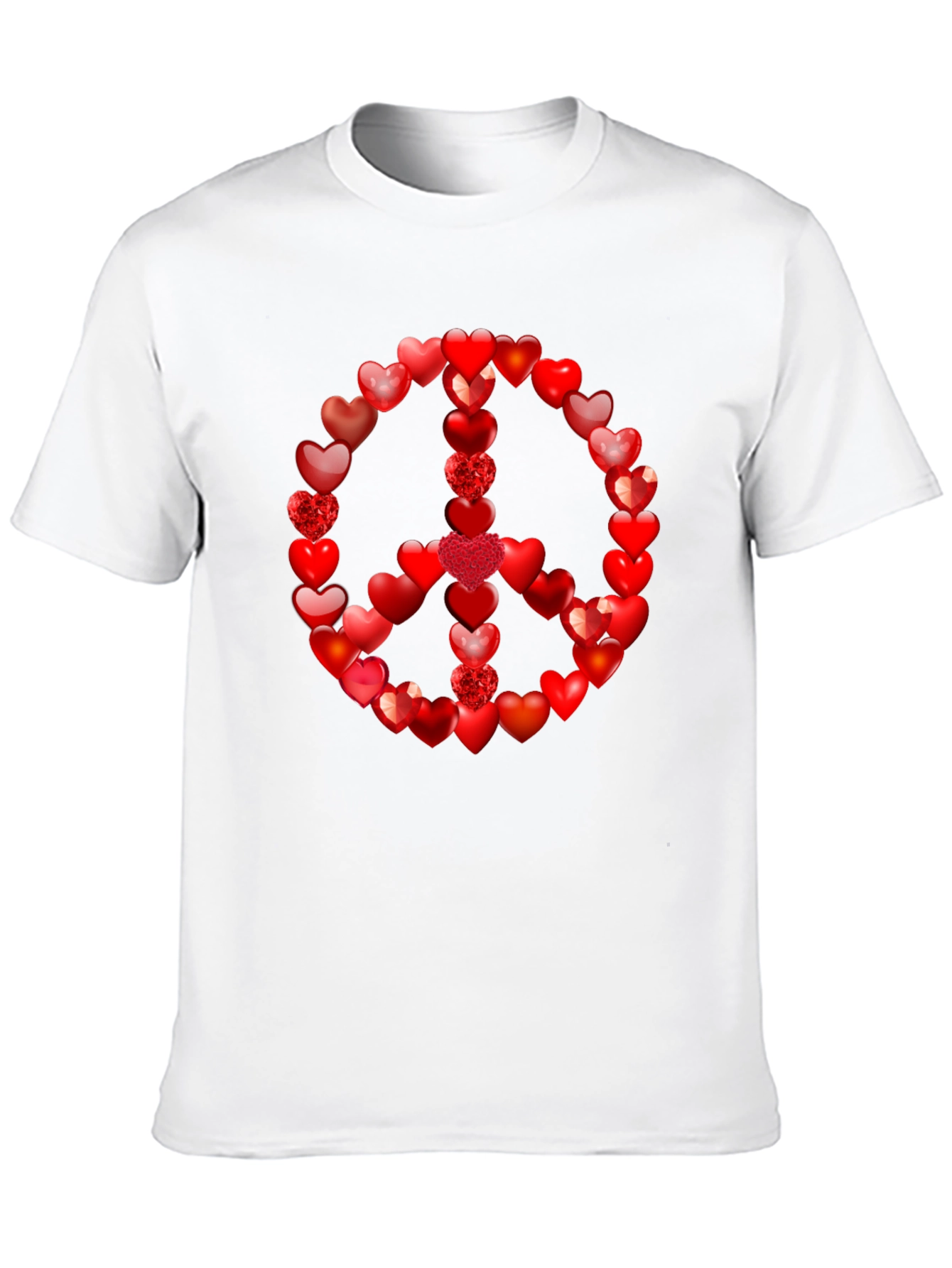 Black Heart Peace Sign T-Shirt - Love & Harmony view 10
