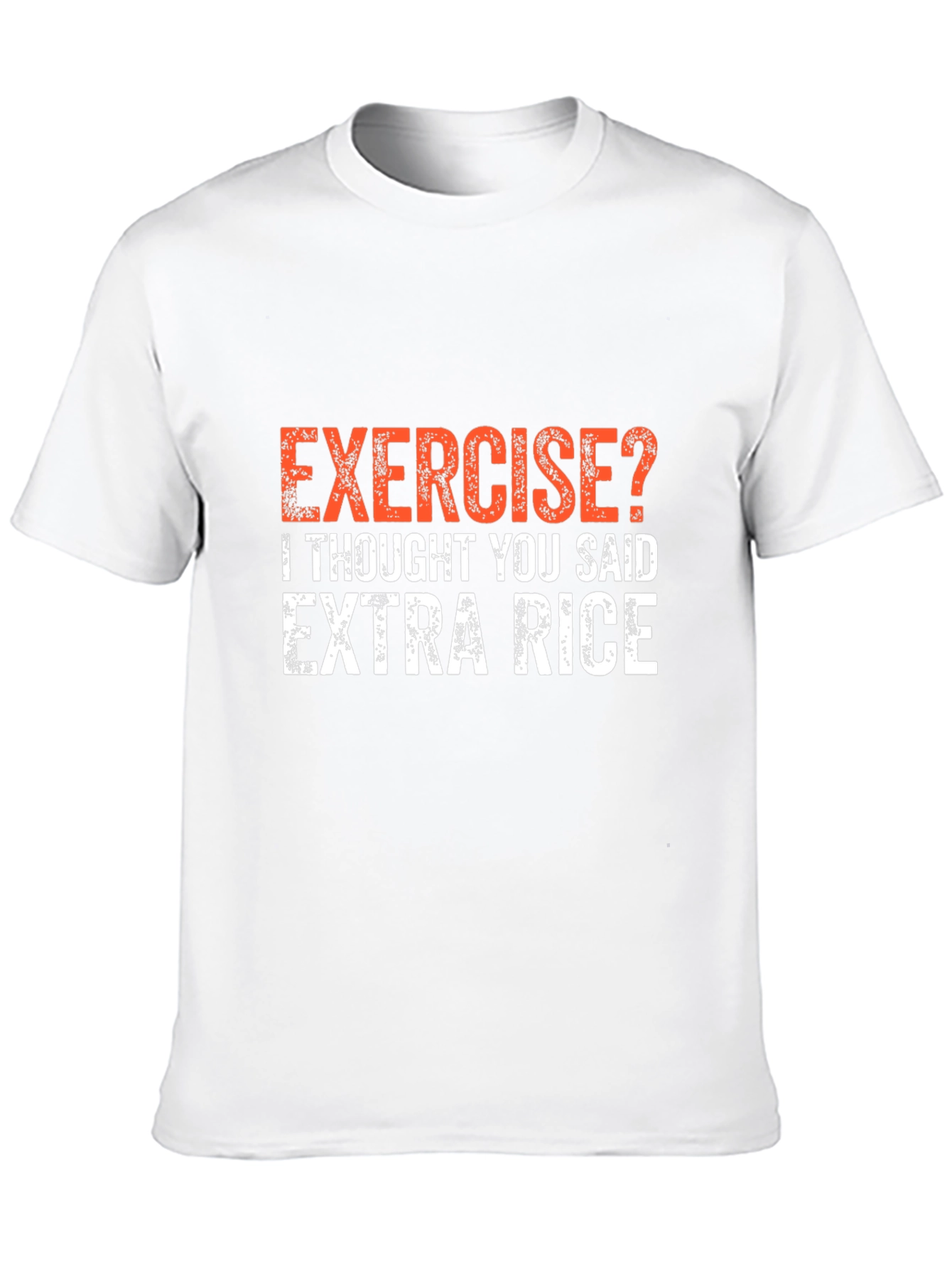 Black Funny Exercise Extra Rice Graphic T-Shirt view 10