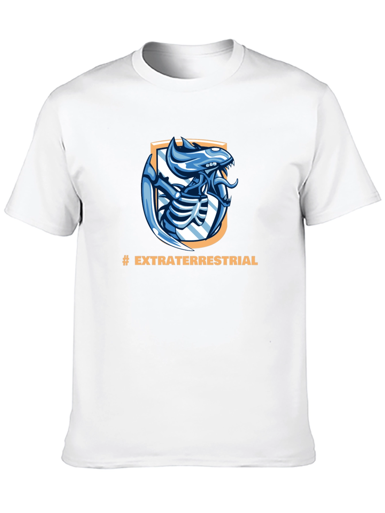 Black Extraterrestrial Alien Graphic Black T-Shirt view 10