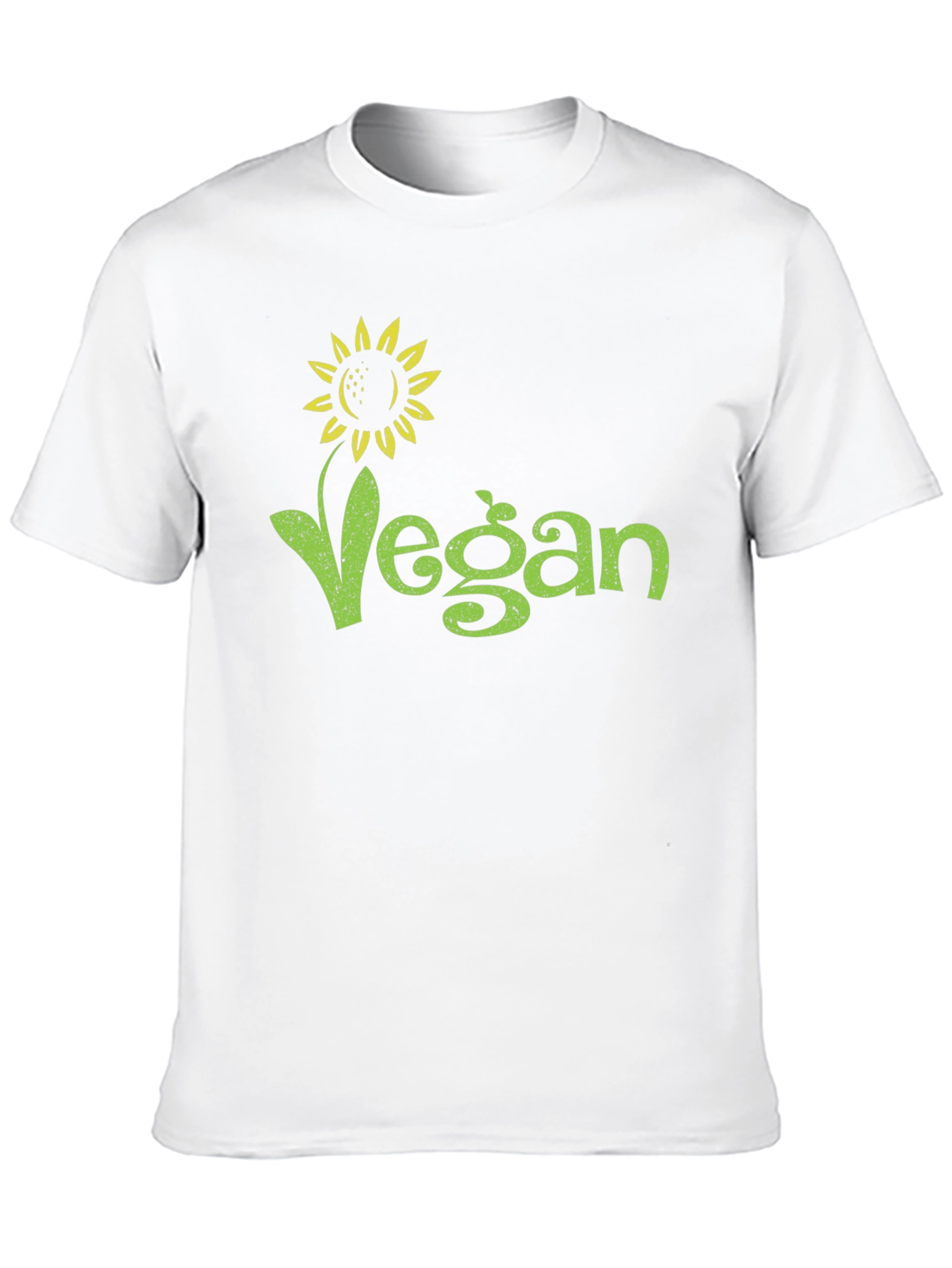 Black Vegan Sunflower Graphic Tee - Black Cotton T-Shirt view 10