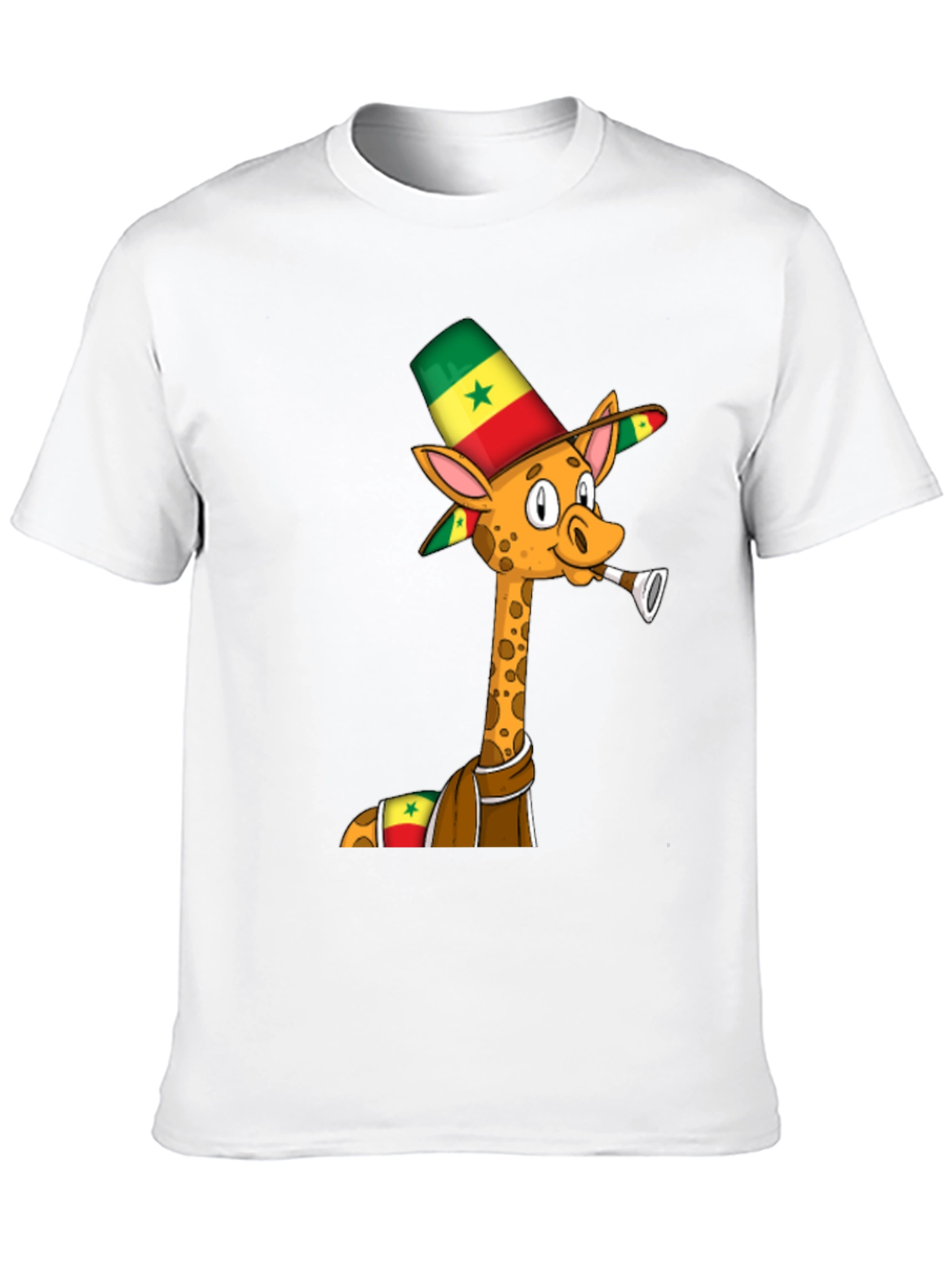 Black Senegal Giraffe T-Shirt - Novelty Graphic Tee view 10