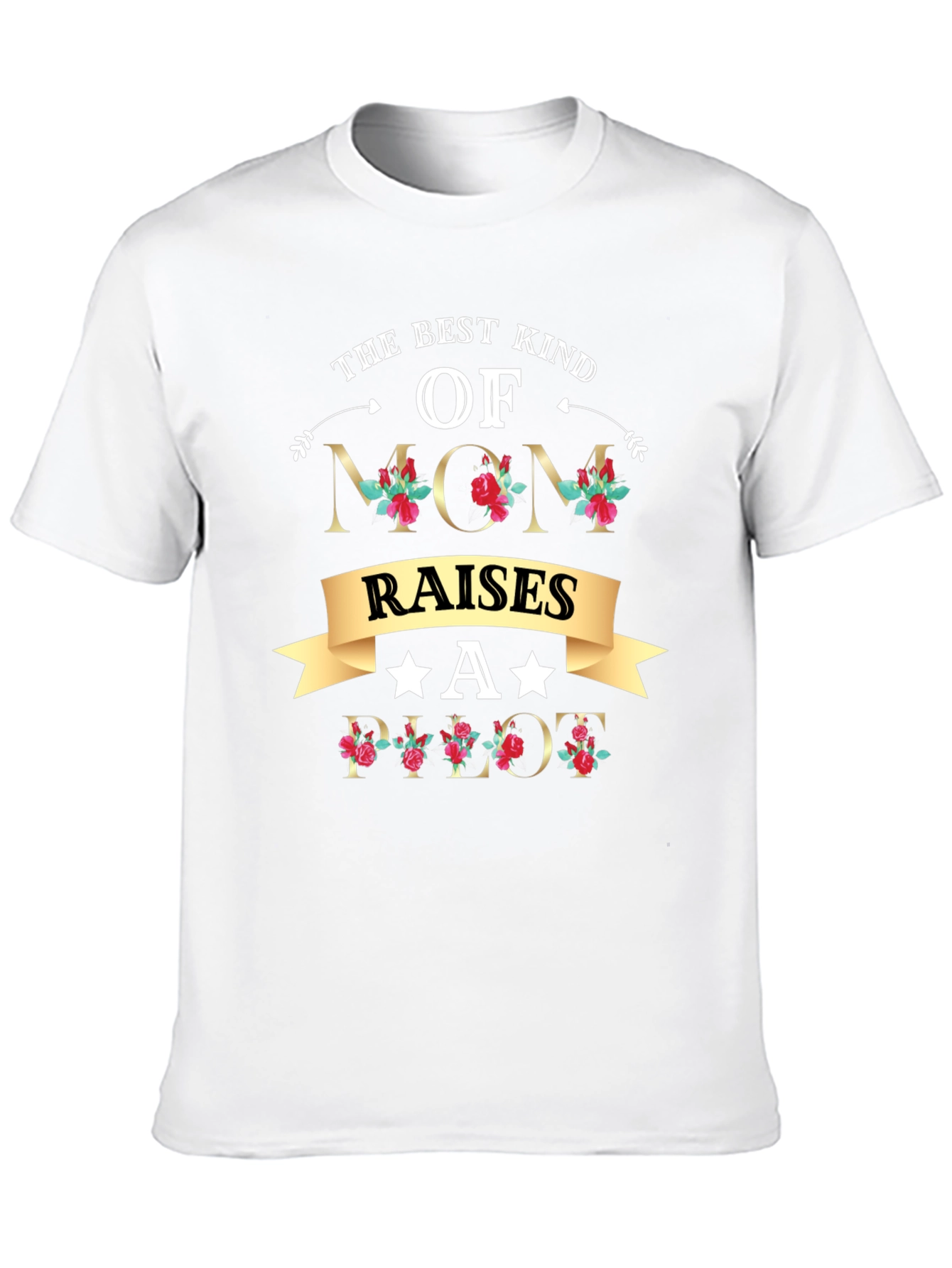 Black Best Mom Raises a Pilot T-Shirt view 10