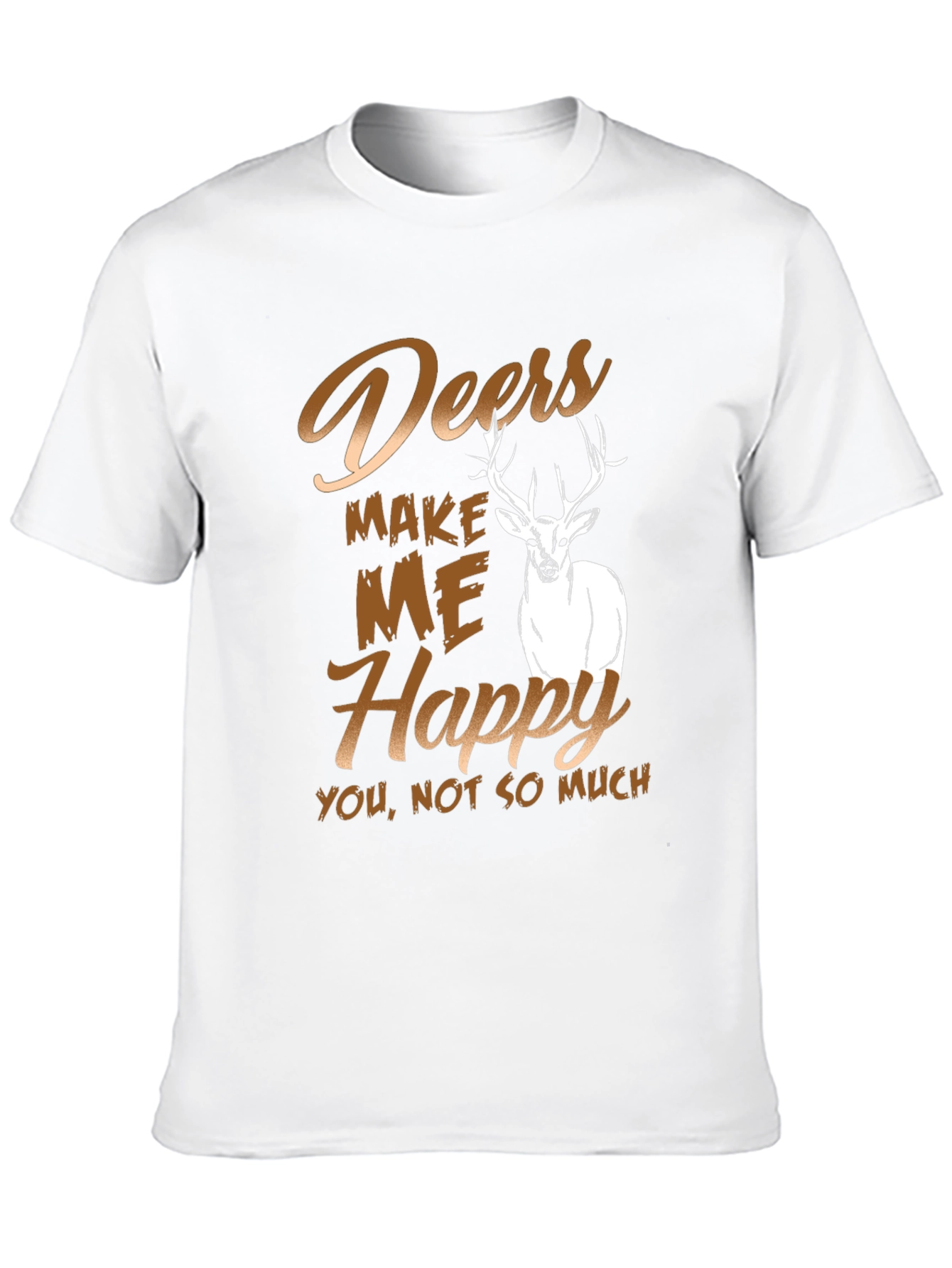 Black Deers Make Me Happy T-Shirt view 10