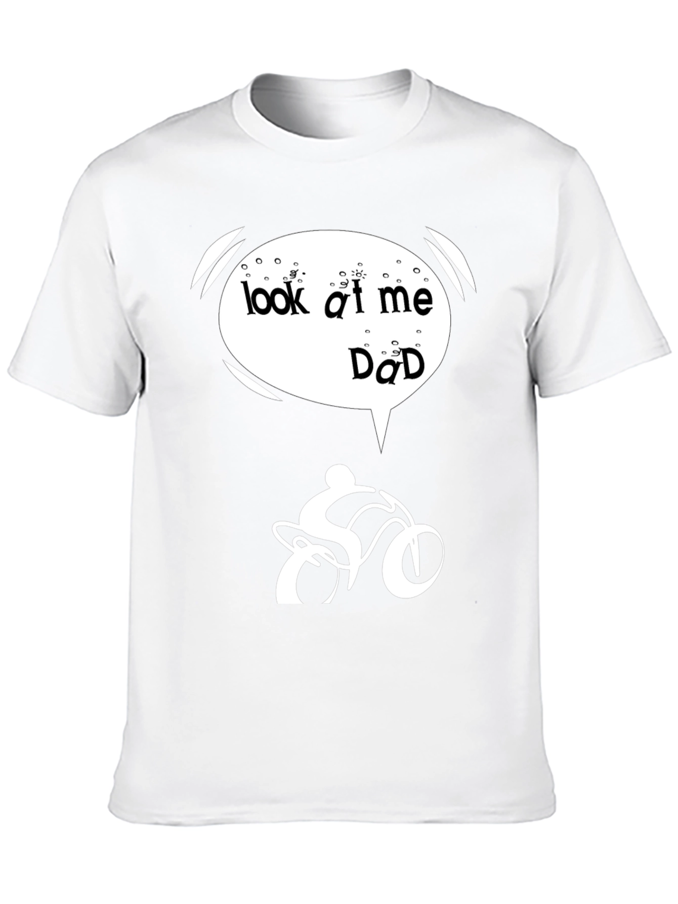 Black Look At Me Dad T-Shirt Cycling Humor view 10