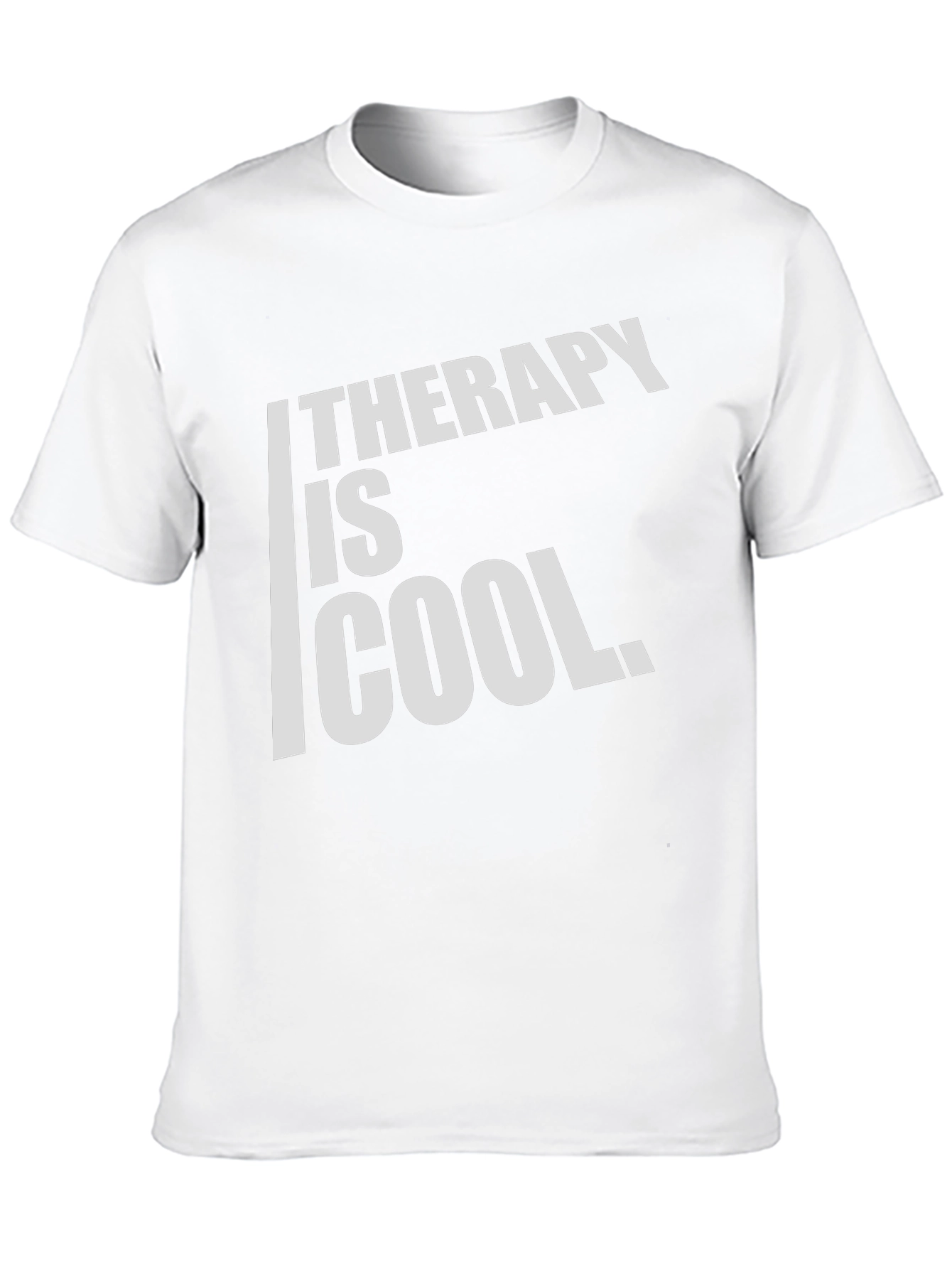 Black Therapy is Cool Graphic Tee - Men's Black T-Shirt view 10