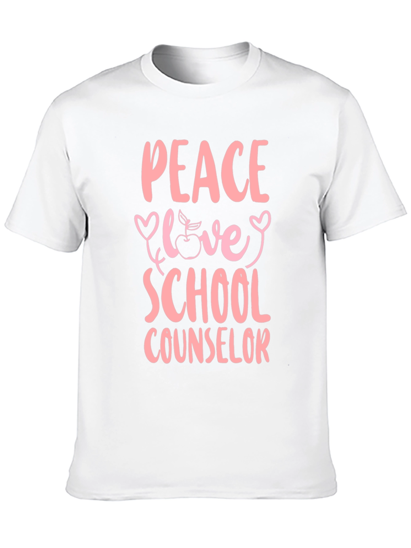 Black Peace Love School Counselor T-Shirt view 10