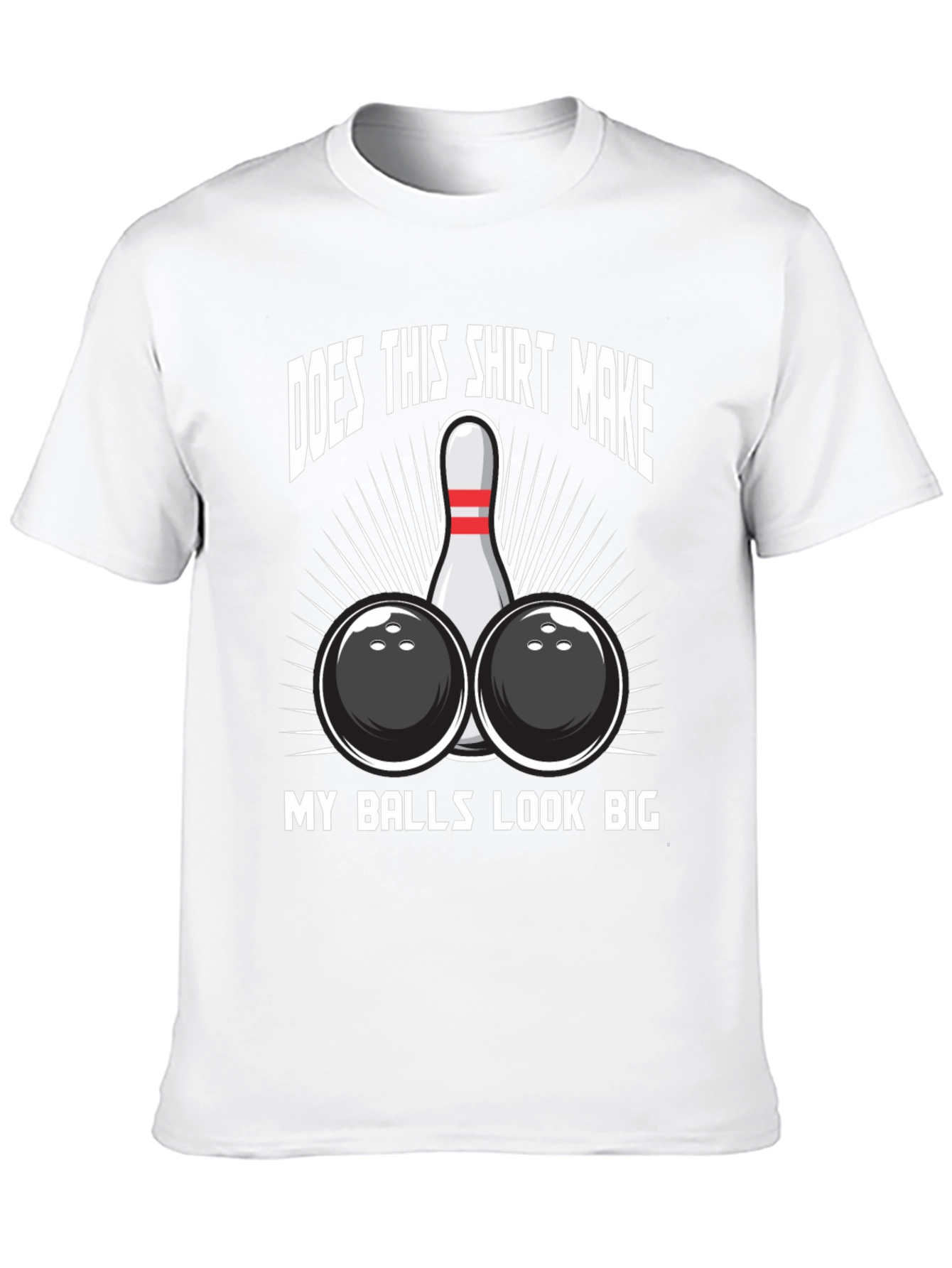 Black Funny Bowling Balls Graphic T-Shirt view 10