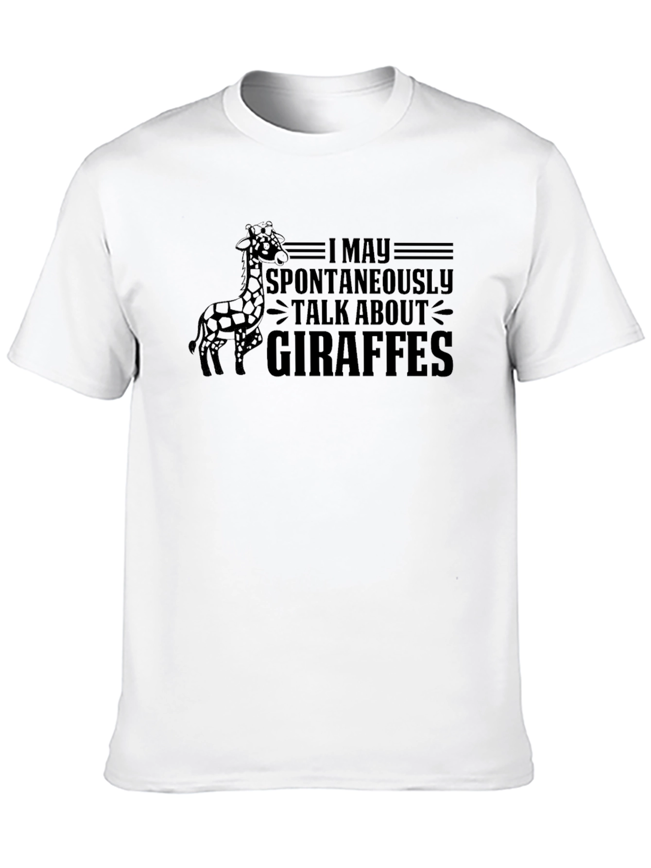 Black Giraffe Lover T-Shirt, Spontaneous Talk Tee view 10