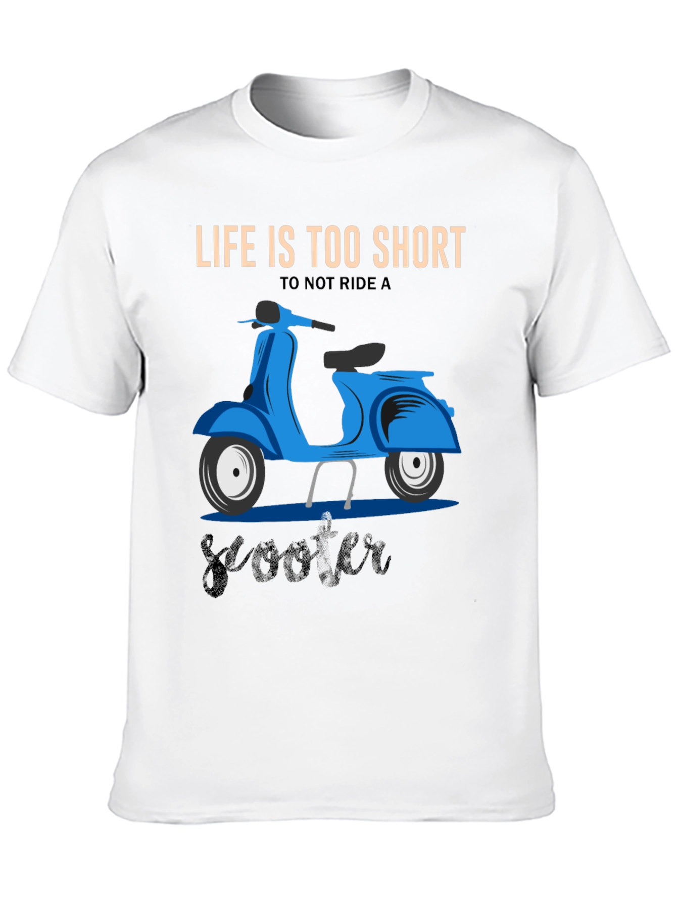 Black Life's Too Short Scooter T-Shirt view 10