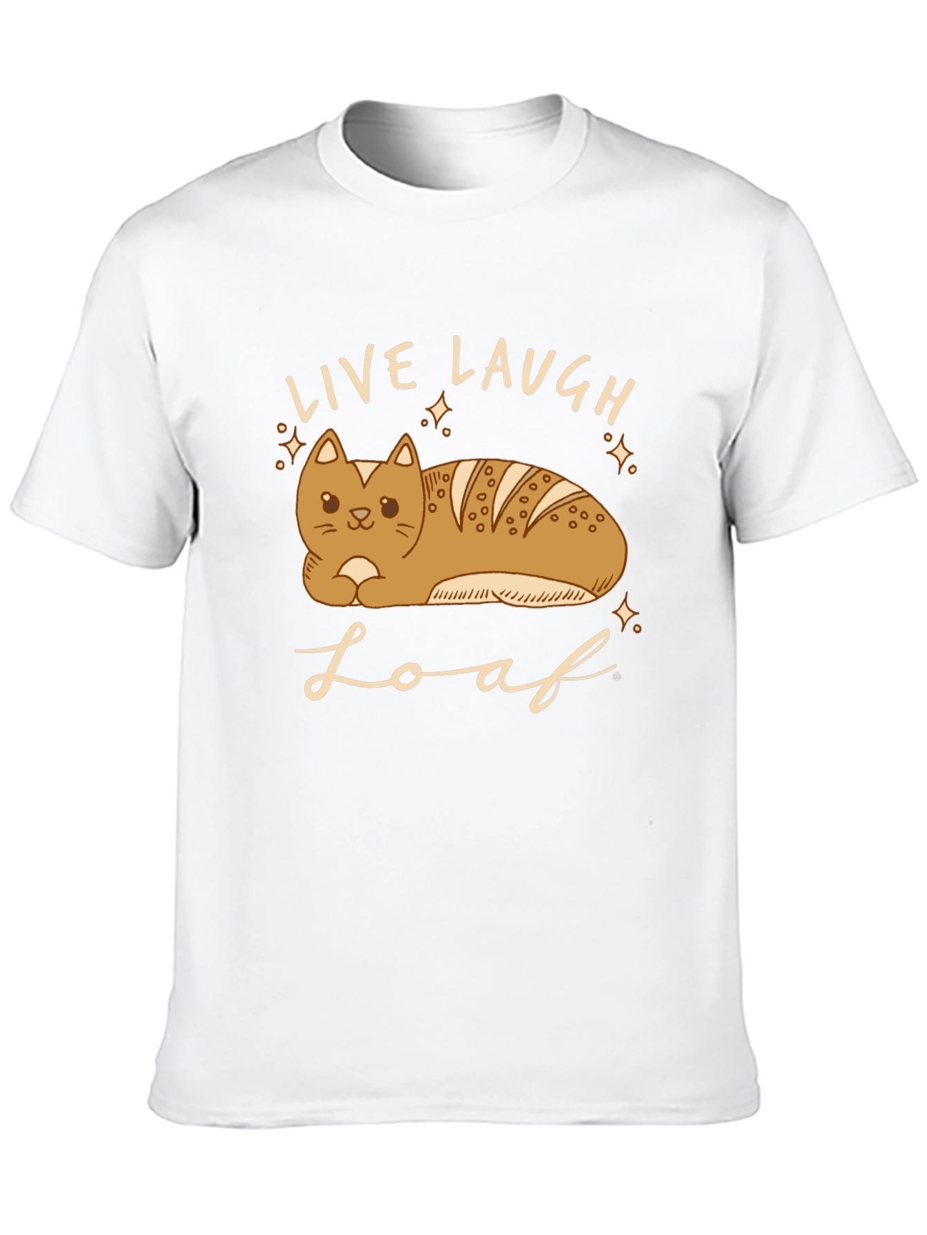 Black Live Laugh Loaf T-Shirt - Cat Bread Funny Tee view 10