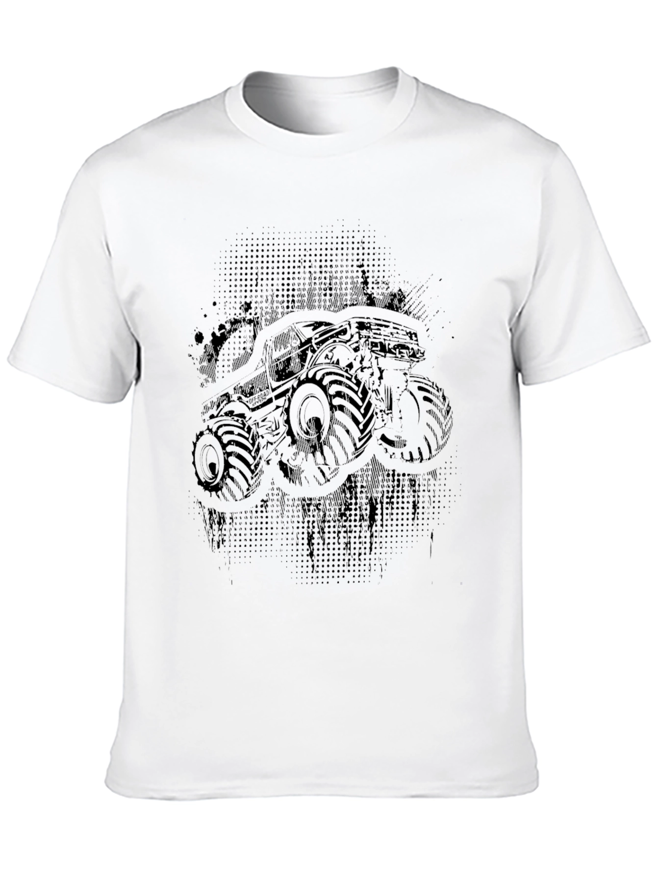 Black Monster Truck Graphic Tee - Men's Black T-Shirt view 10