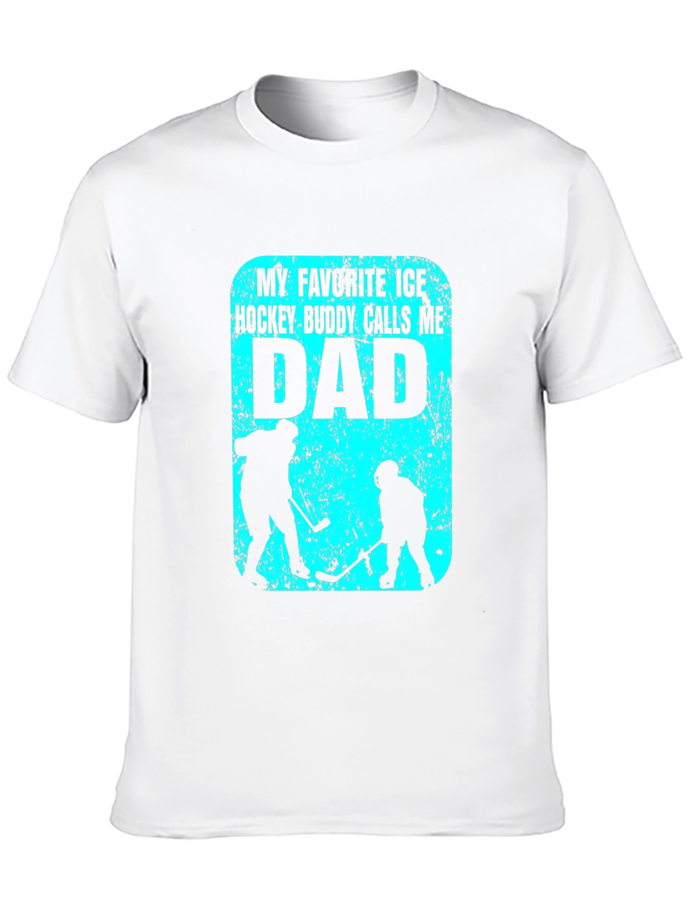 Black My Favorite Ice Hockey Buddy Calls Me Dad T-Shirt view 10