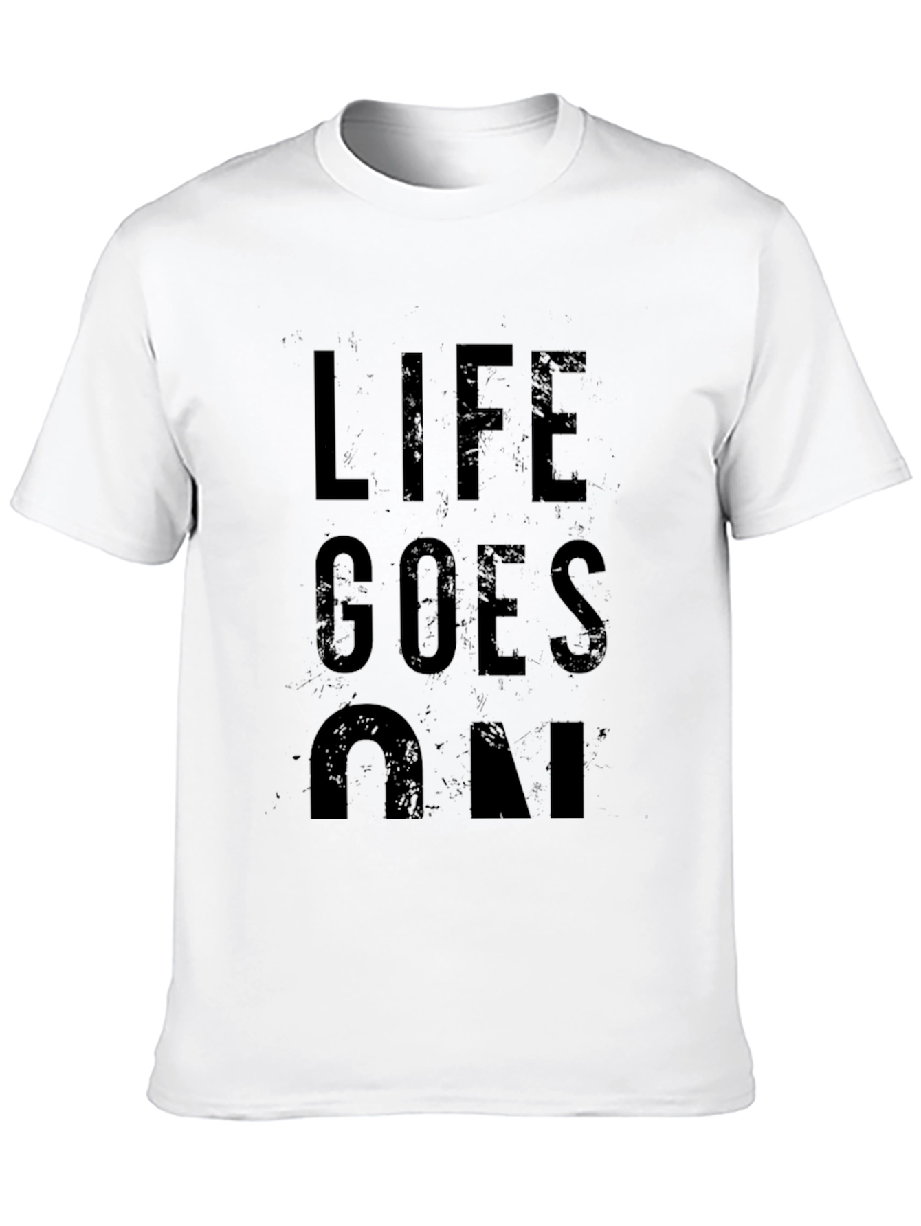 Black Life Goes On Graphic Tee - Black Casual T-Shirt view 10