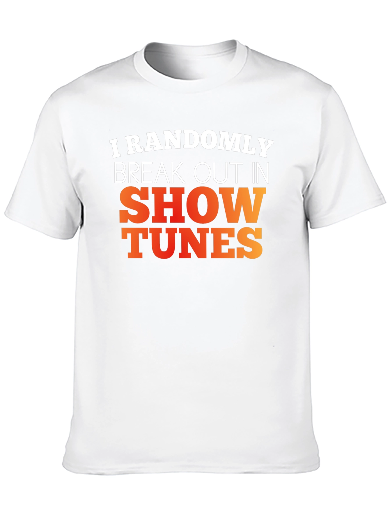 Black Randomly Break Out in Show Tunes Graphic Tee view 10