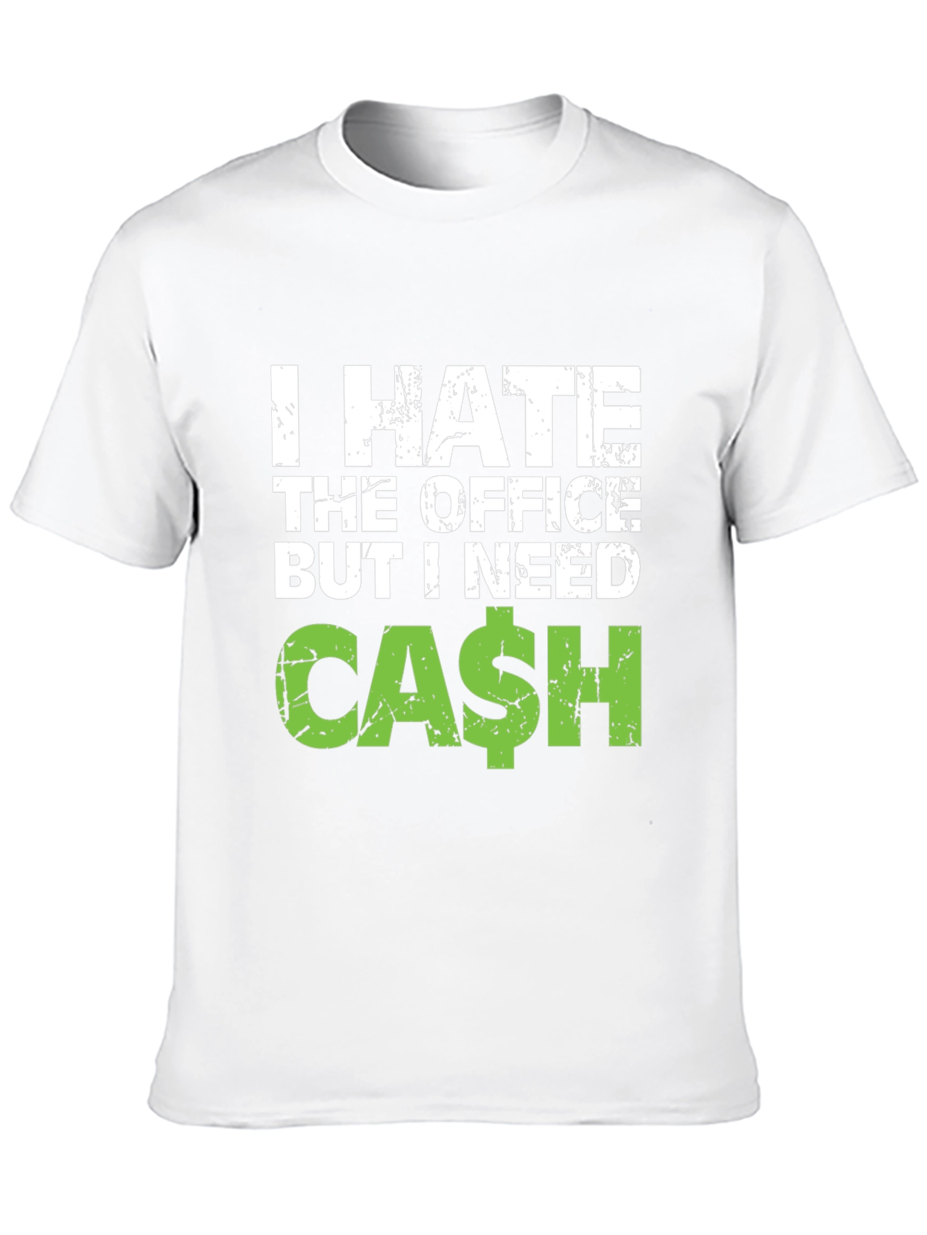Black I Hate The Office But I Need Cash Black T-Shirt view 10