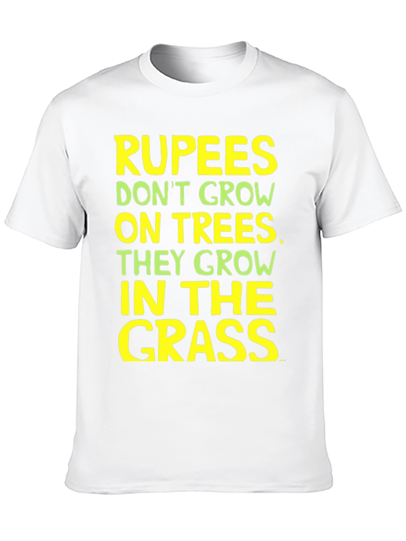 Black Rupees in Grass Graphic Tee - Funny Sarcastic T-Shirt view 10