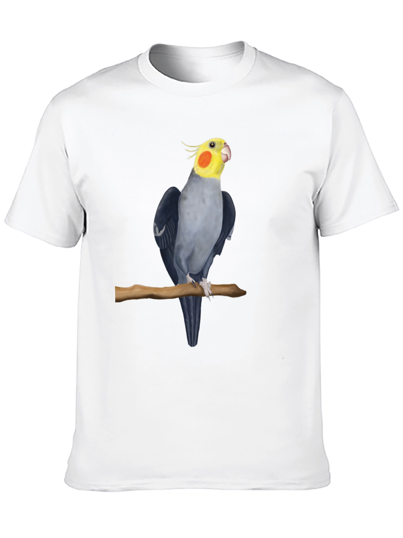 Black Cockatiel Bird Black T-Shirt view 10