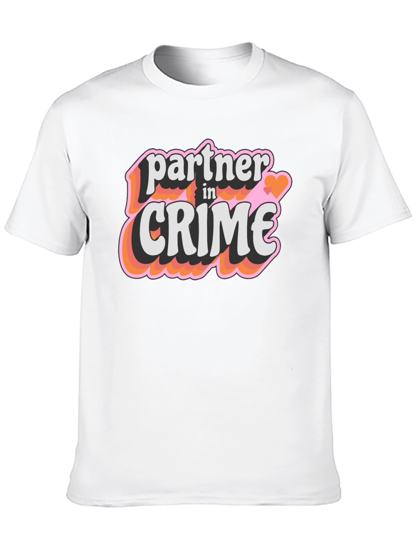 Black Partner in Crime T-Shirt - Black Crew Neck Tee view 10