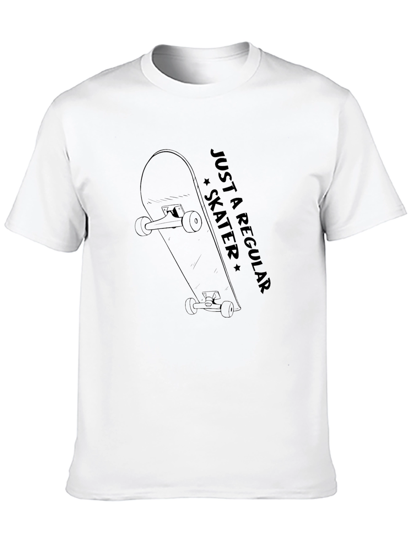 Black Just A Regular Skater Graphic T-Shirt view 10