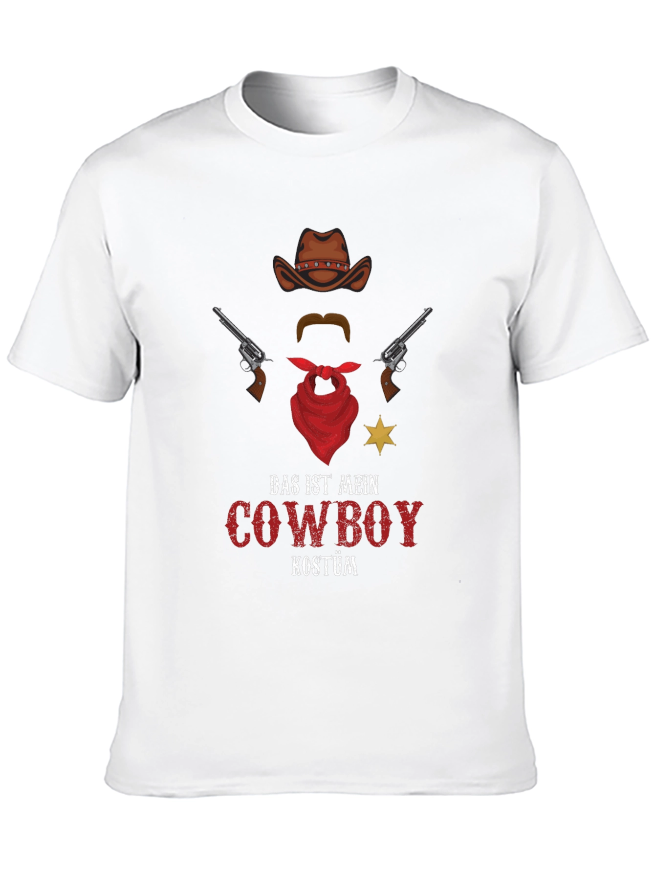 Black Cowboy Costume T-Shirt - Novelty Western Style Tee view 10