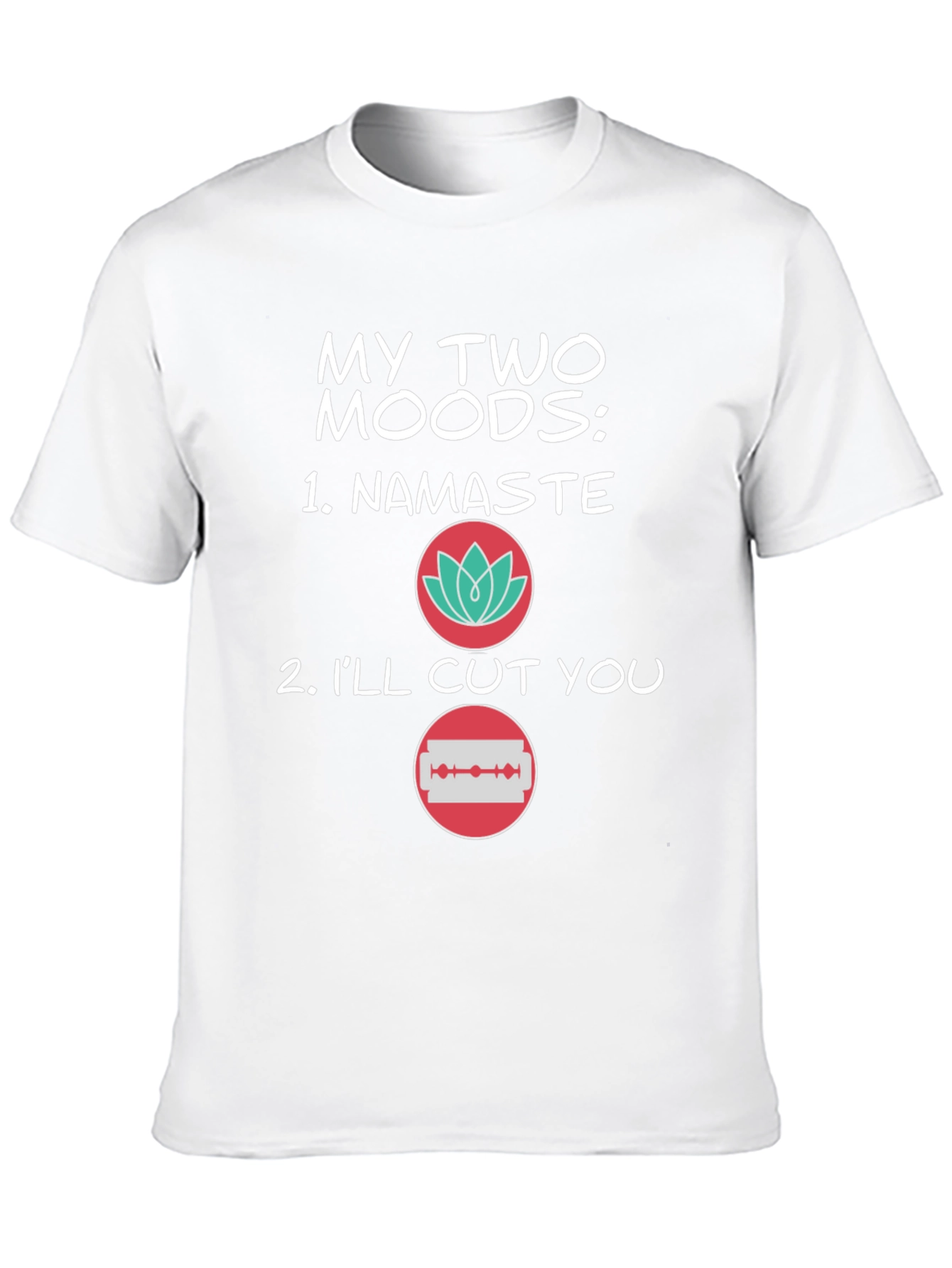 Black My Two Moods T-Shirt - Funny Graphic Tee view 10