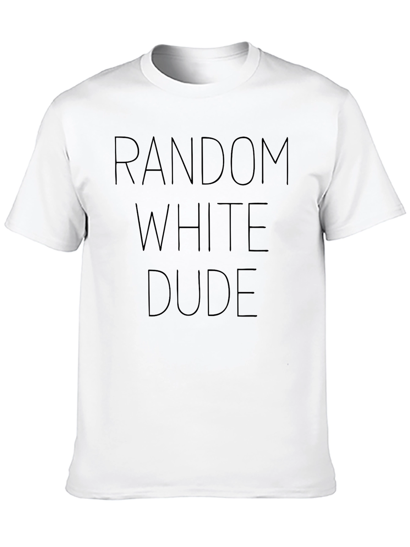 Black Random White Dude Black T-Shirt Novelty Funny Casual view 10