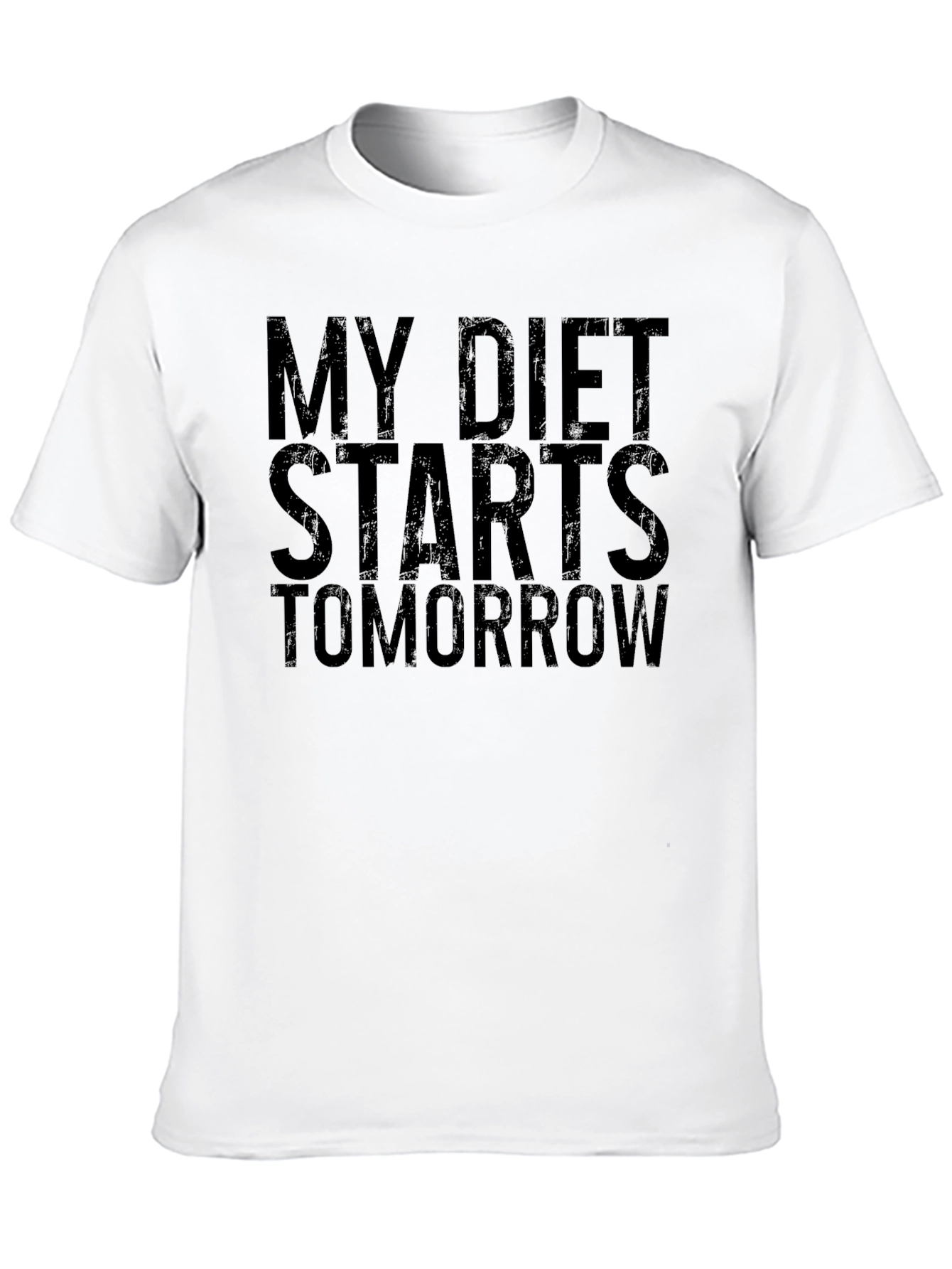 Black Funny Diet Starts Tomorrow Black T-Shirt view 10