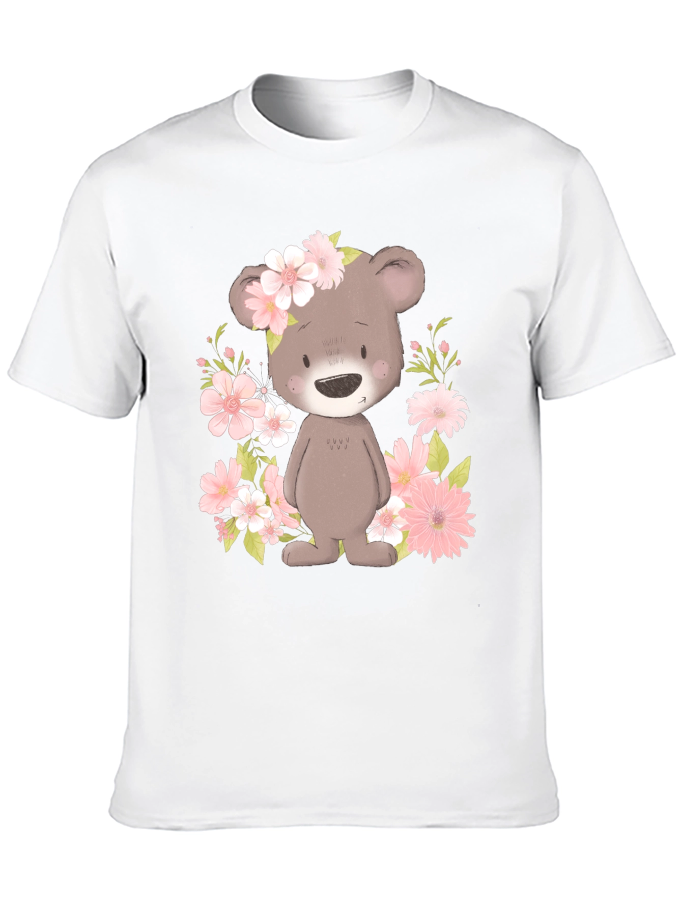 Black Floral Bear Graphic Tee view 10