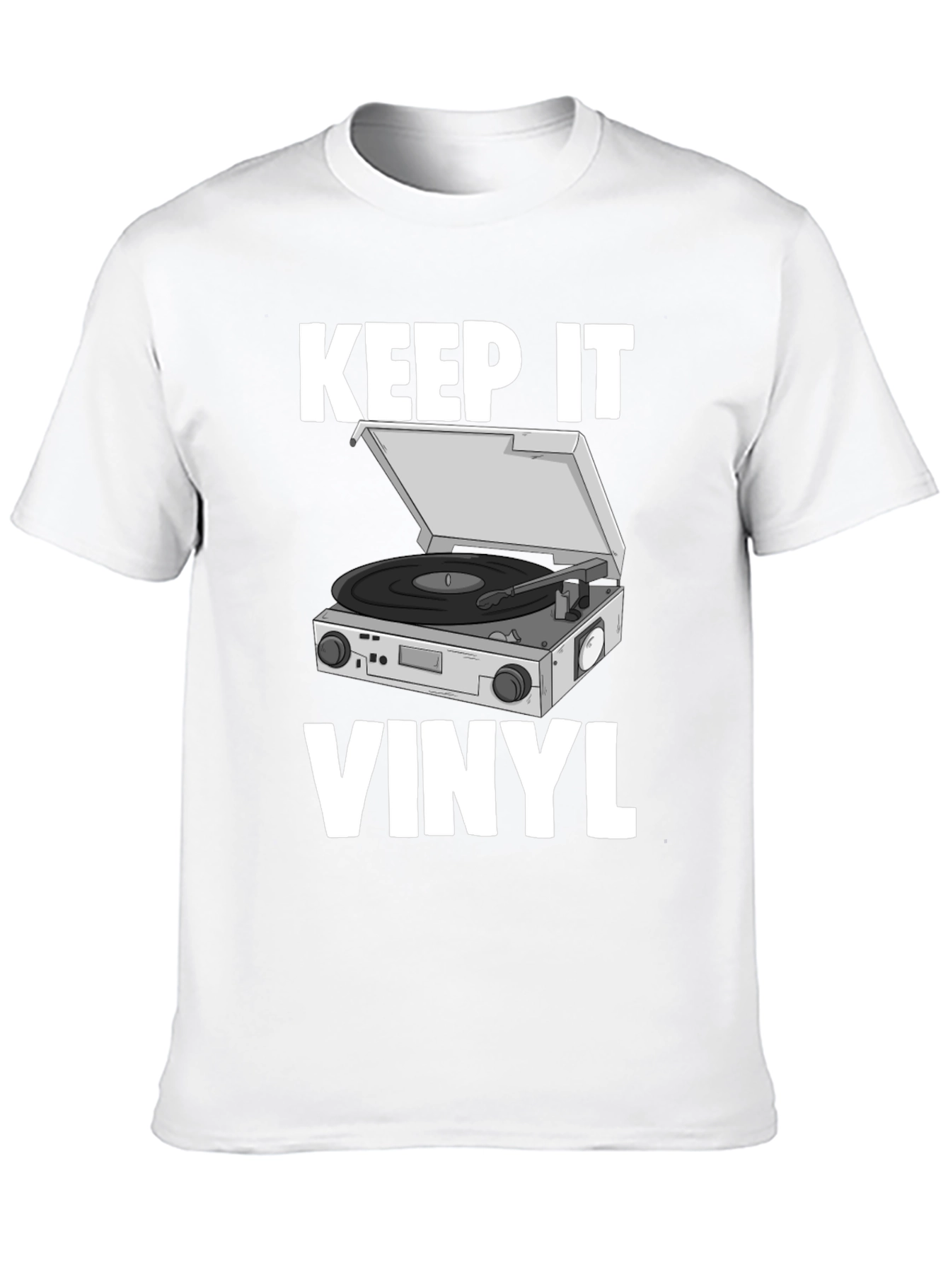 Black Keep It Vinyl T-Shirt - Retro Music Lover Tee view 10
