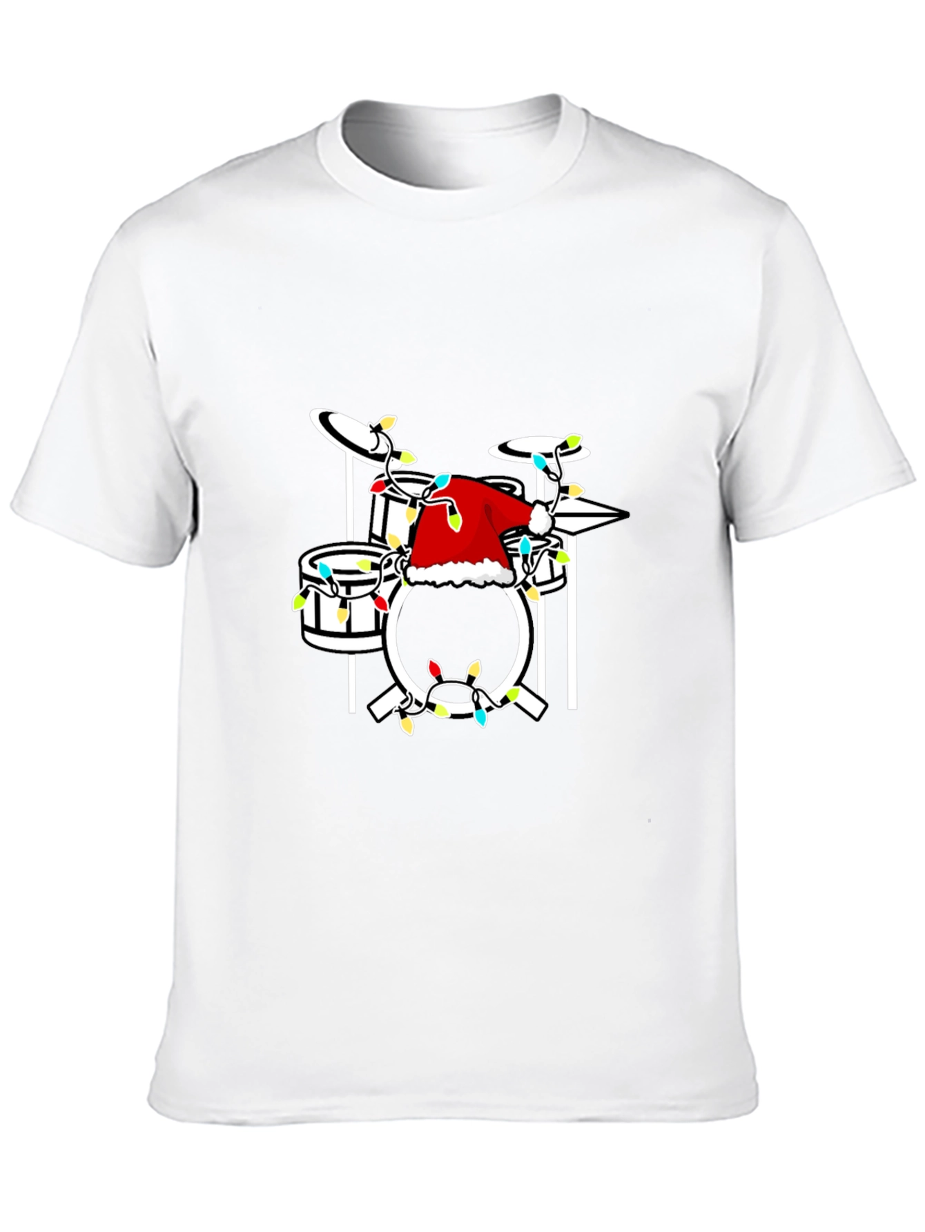 Black Drum Set Christmas T-Shirt view 10