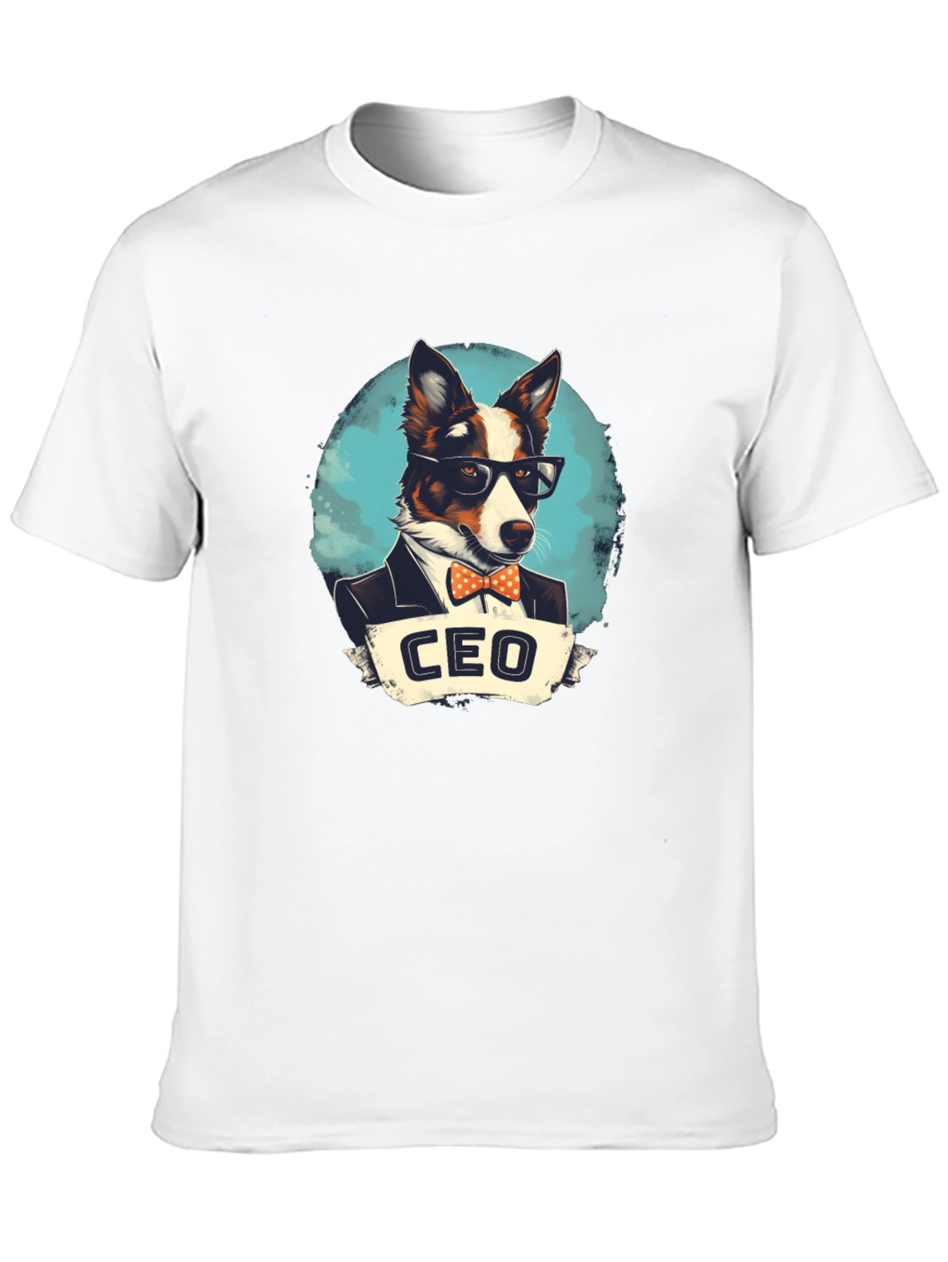 Black CEO Dog T-Shirt - Black Cotton Tee with Funny Graphic view 10