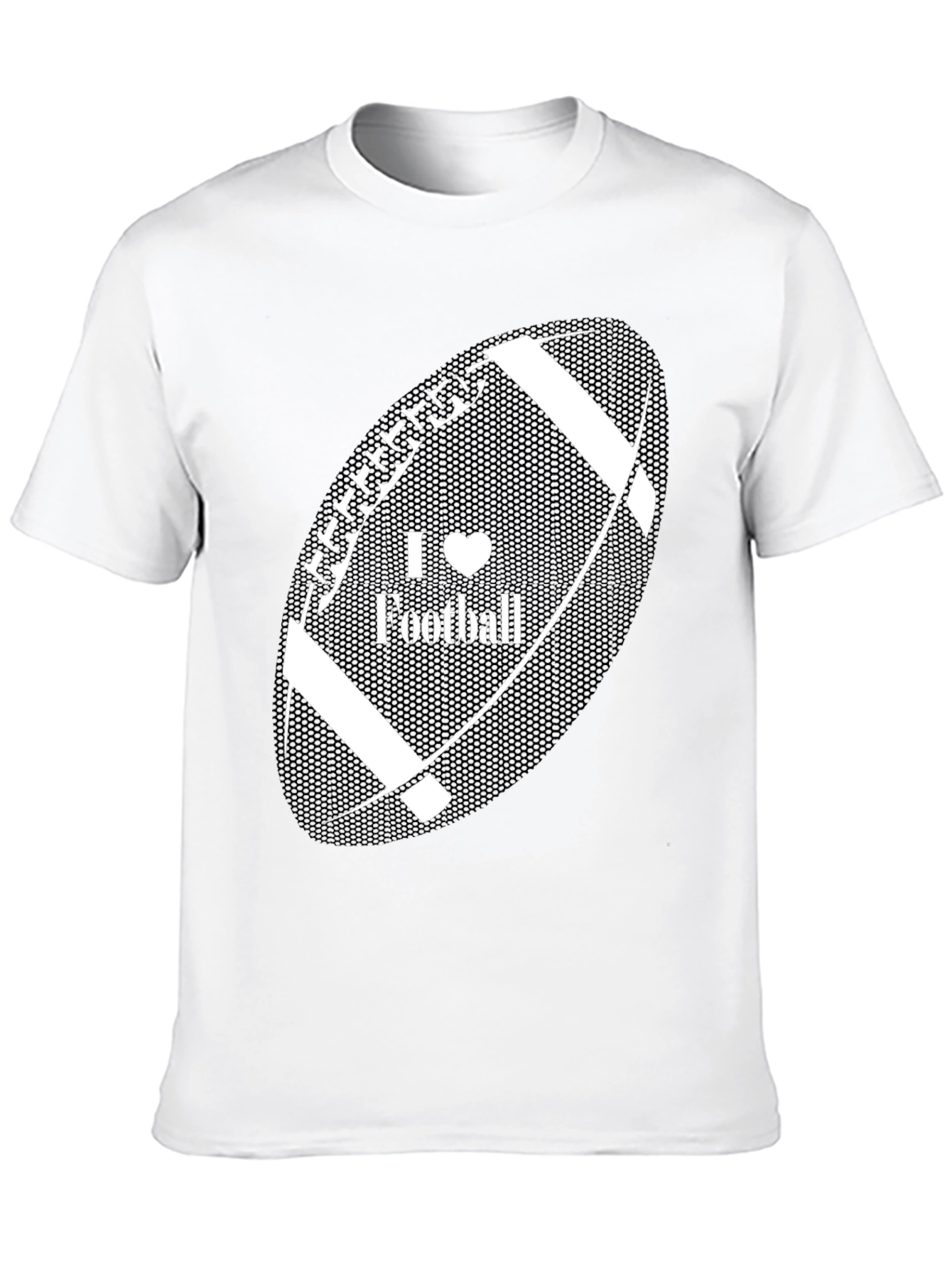 Black I Heart Football Black T-Shirt view 10