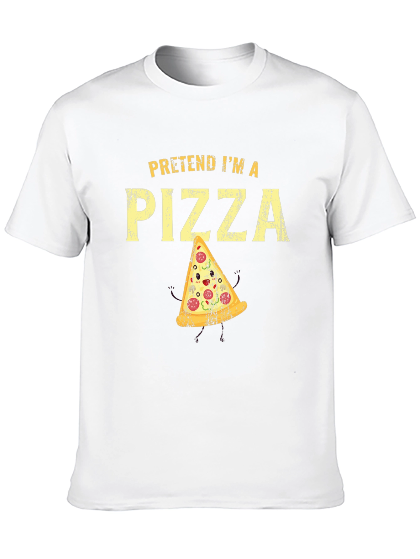 Black Pretend I'm A Pizza Graphic T-Shirt view 10