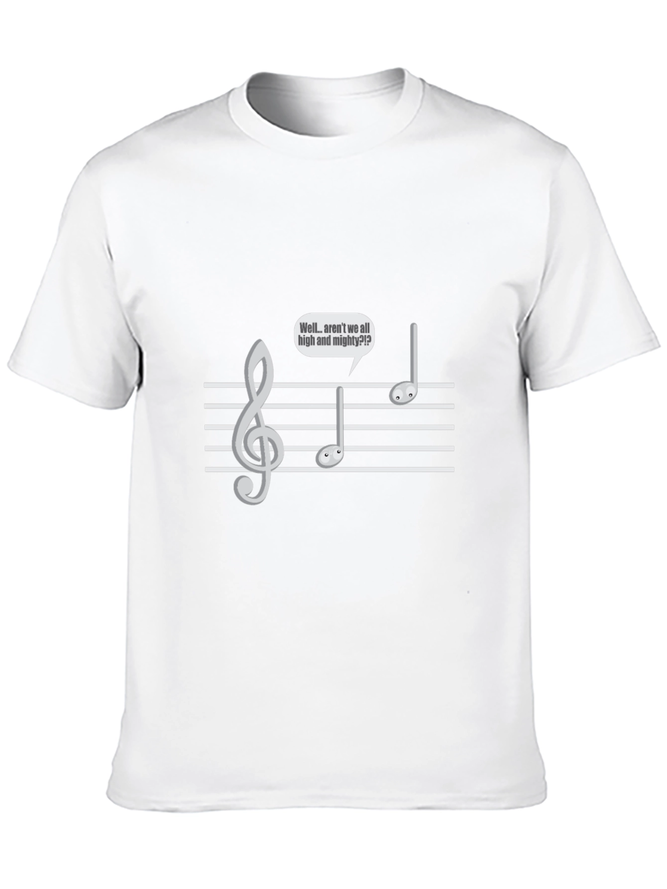 Black Musical Humor T-Shirt - 'High and Mighty' view 10