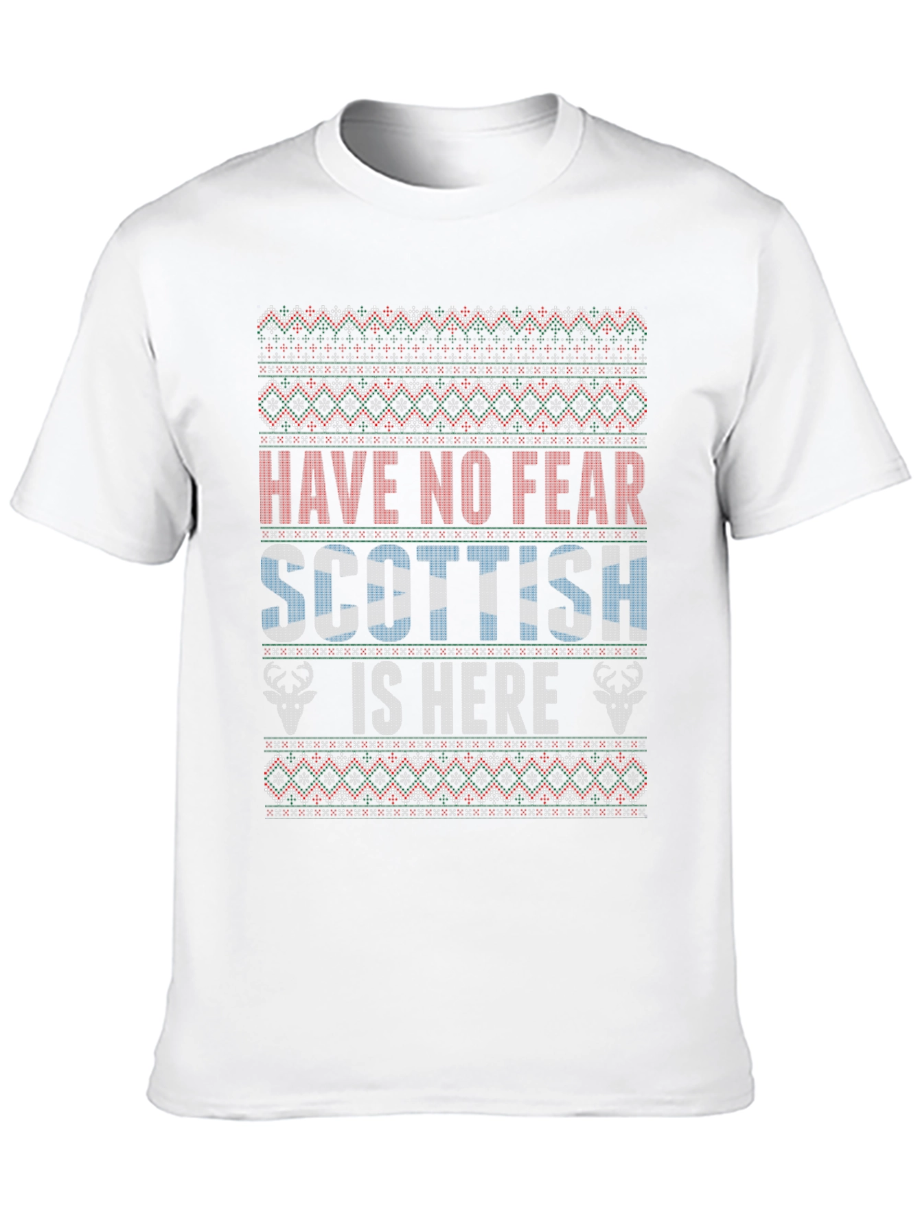 Black Scottish Is Here Holiday Sweater T-Shirt view 10