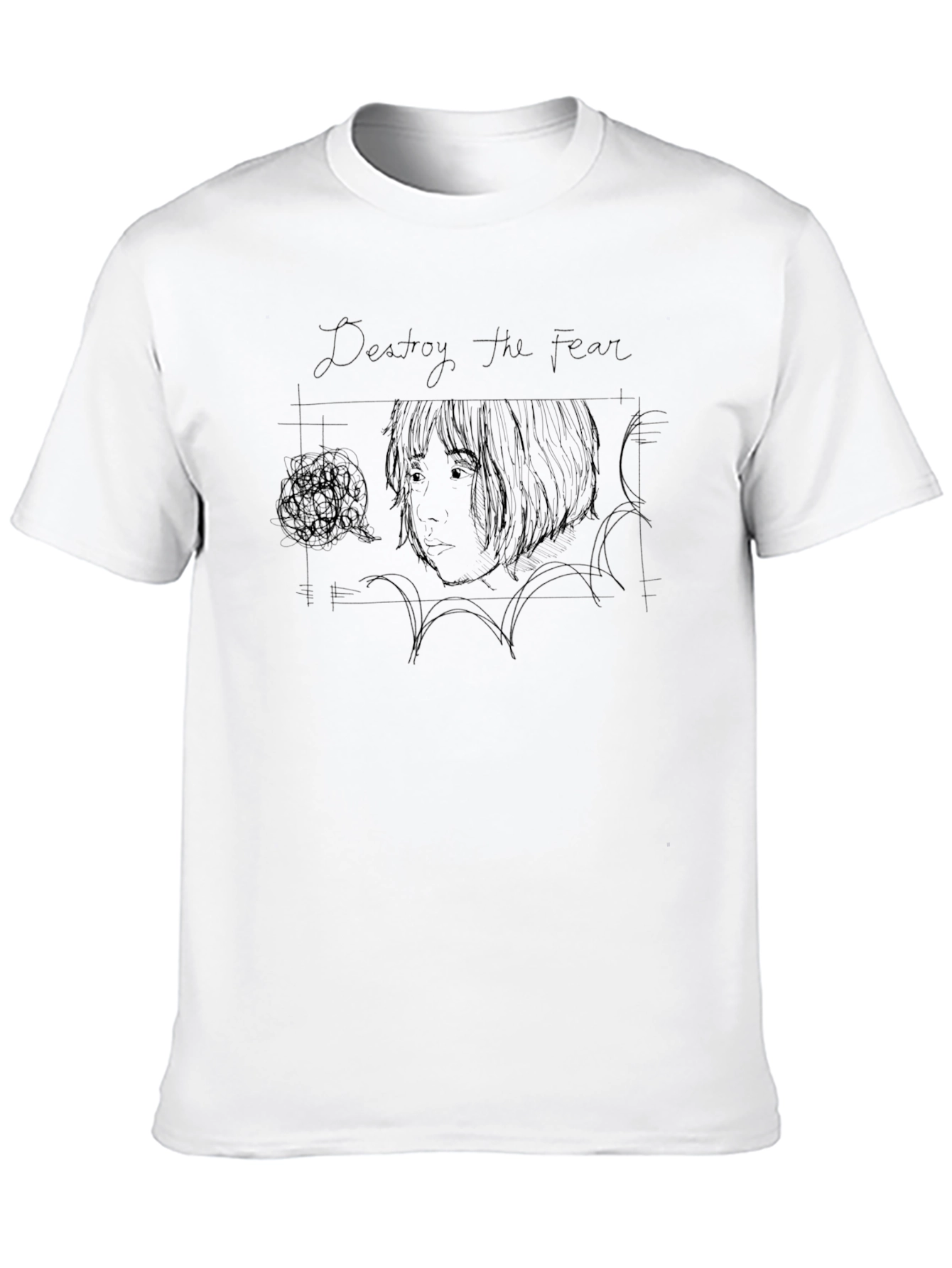 Black Destroy The Fear T-Shirt - Stylish Unisex Design view 10