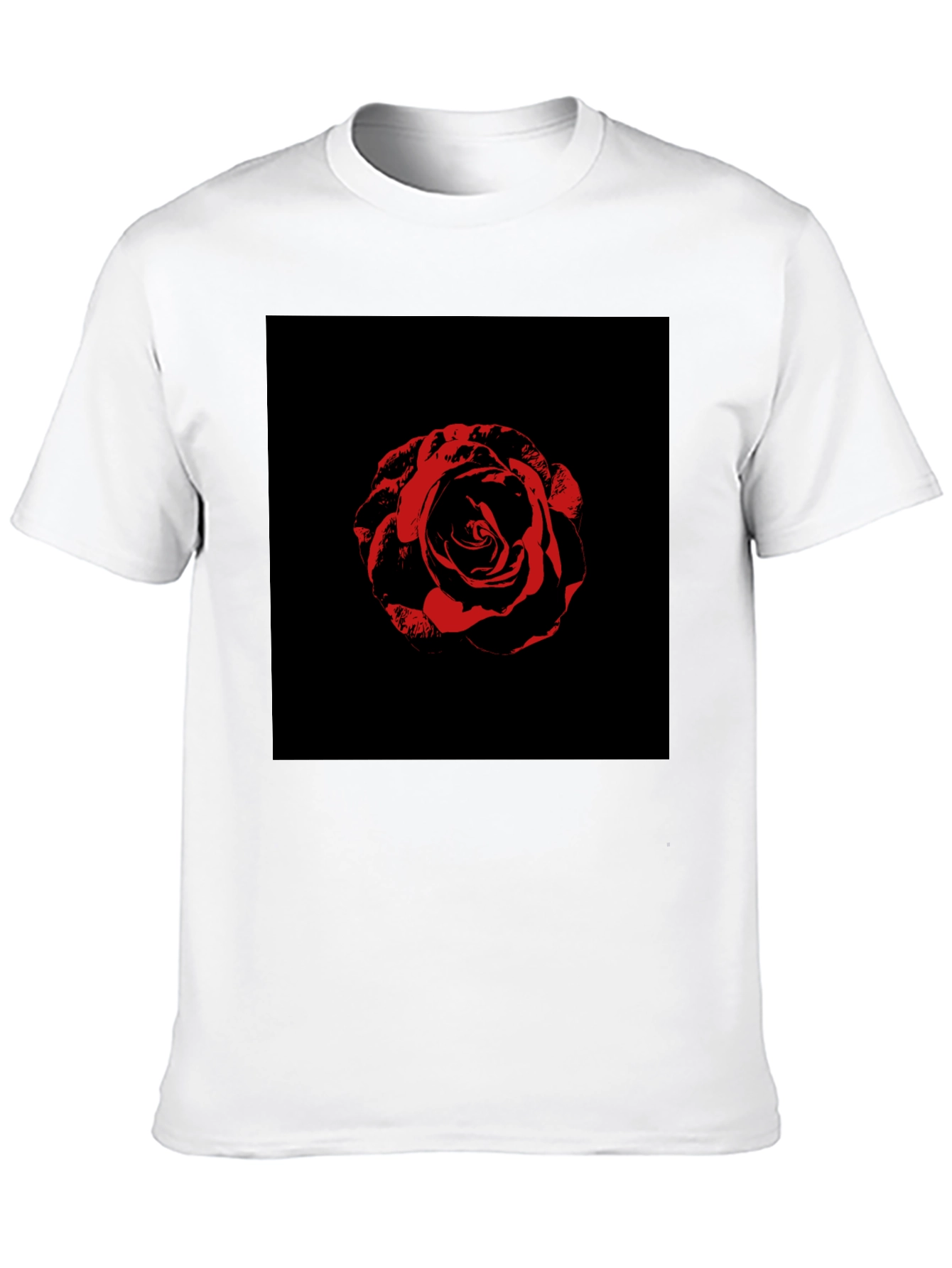 Black Rose Graphic Tee - Black Cotton T-Shirt view 10