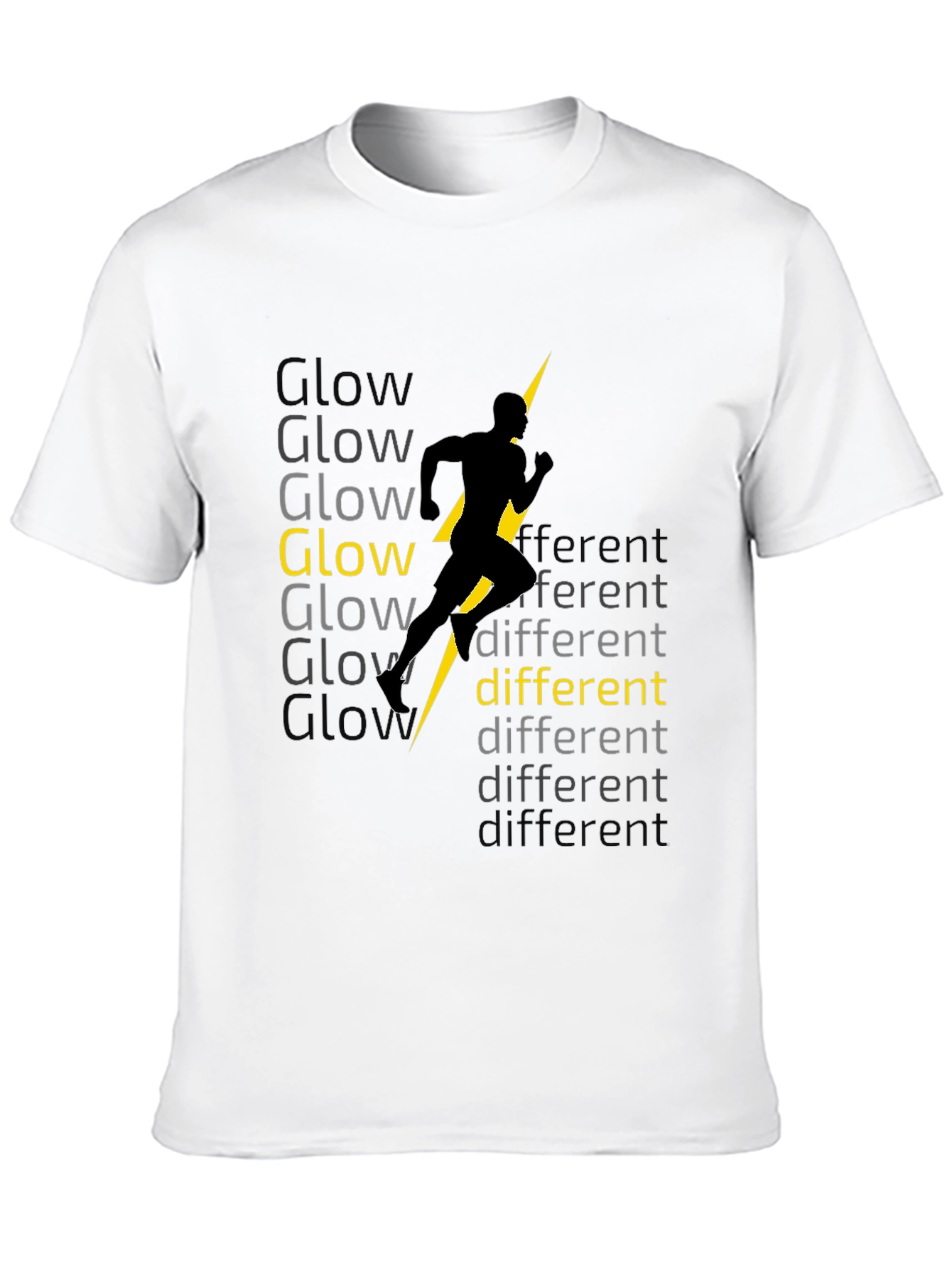 Black Glow Different Graphic Tee view 10